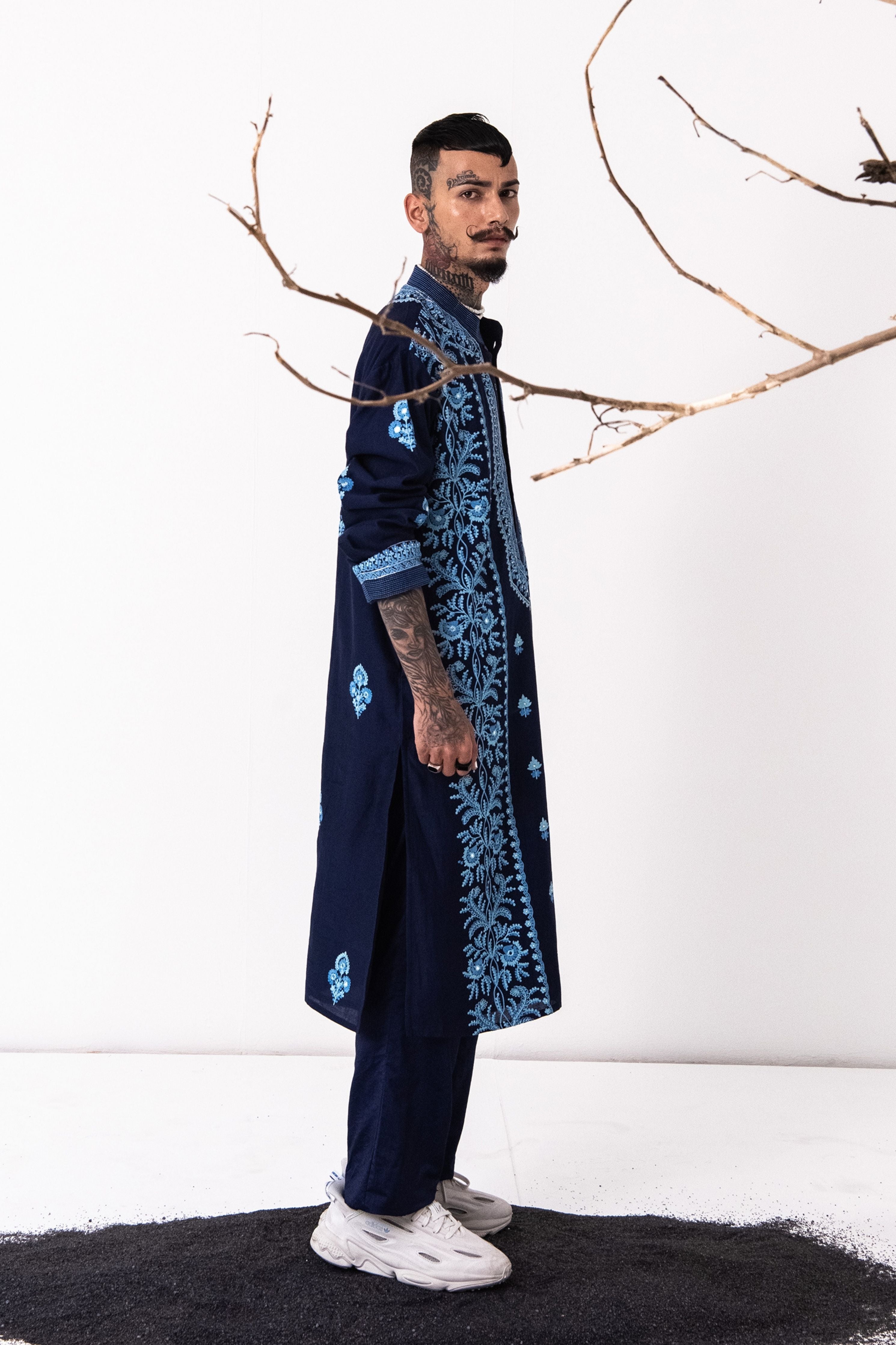 Indigo Midnight Bloom Kurta Set