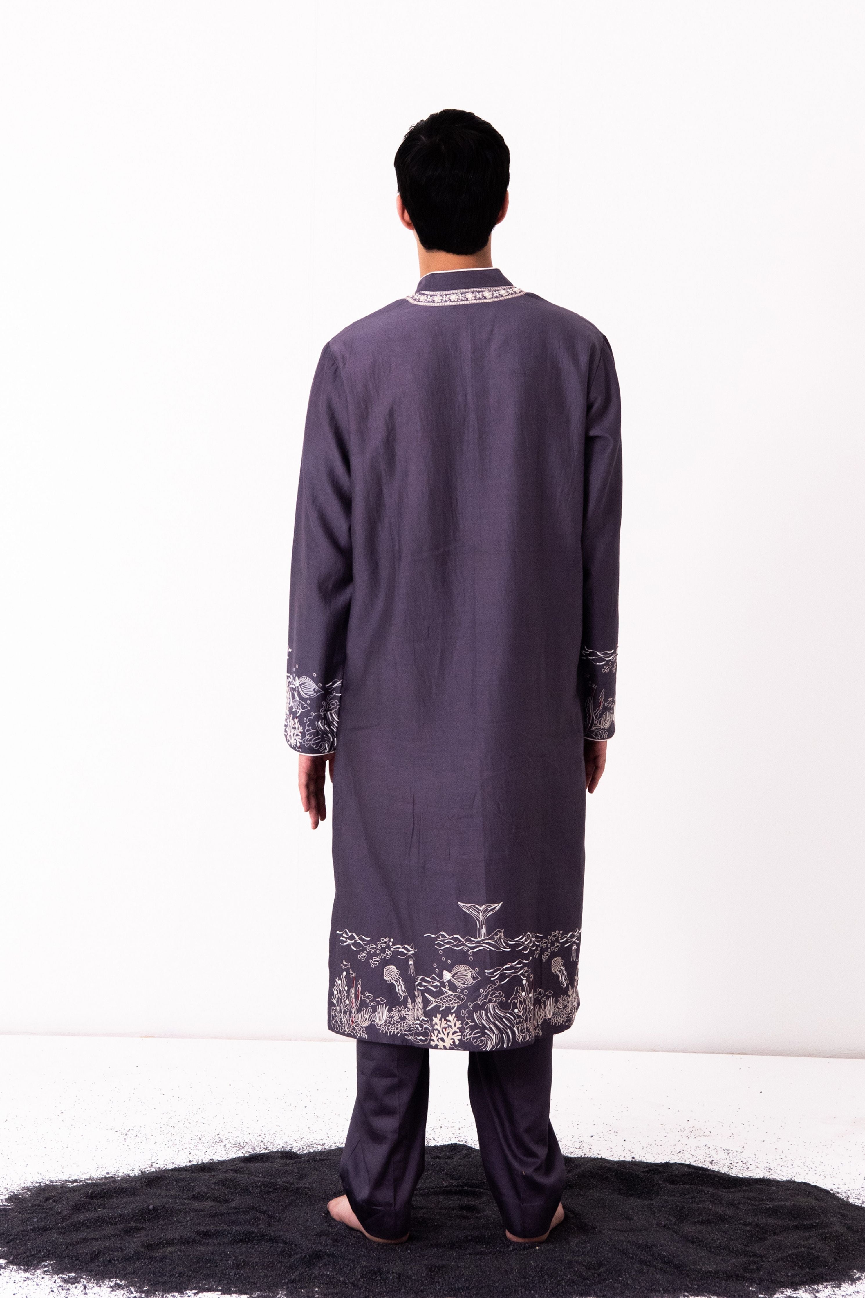 Charcoal Merry Mermaid Kurta Set