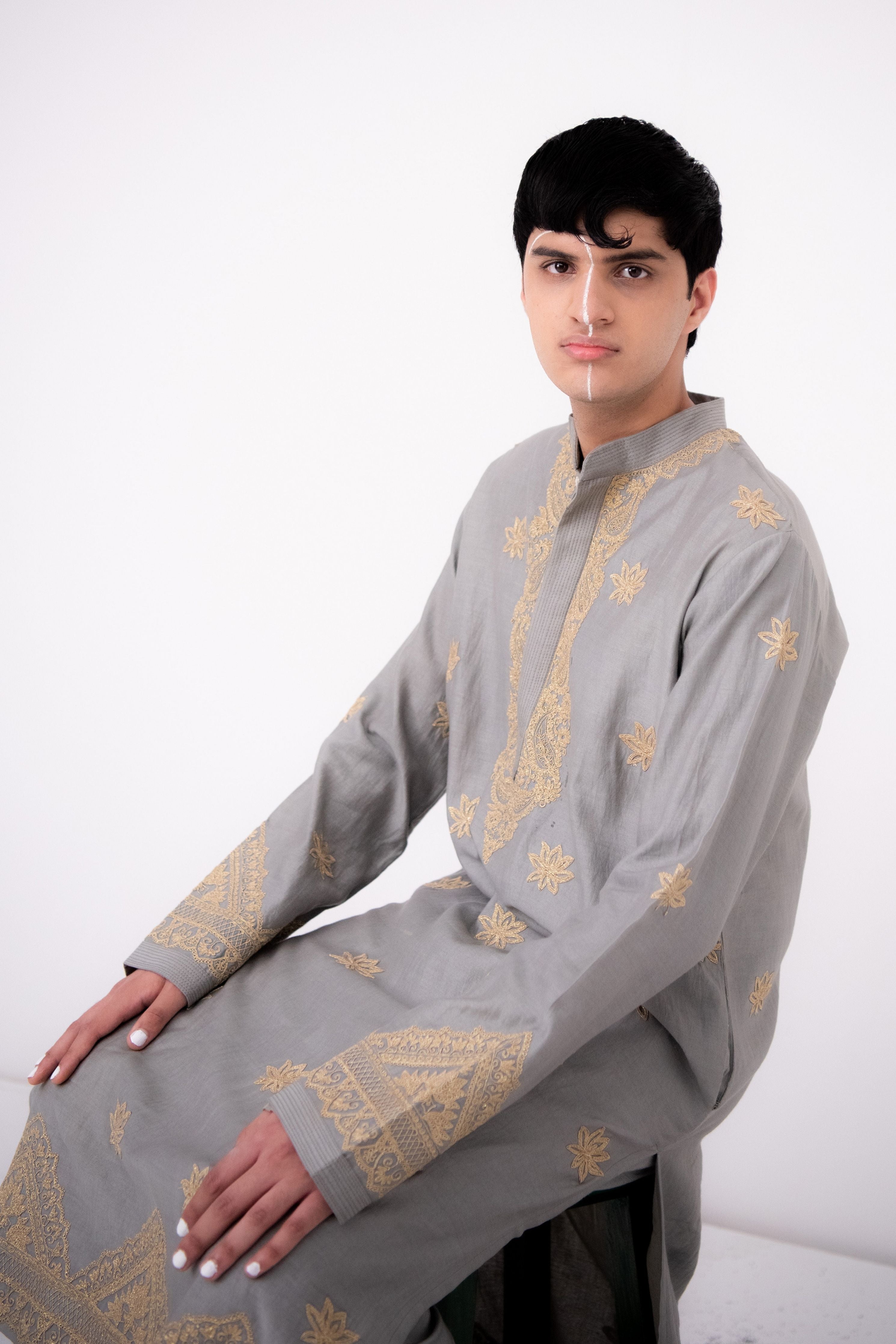 Silver Lotus Pond Kurta Set