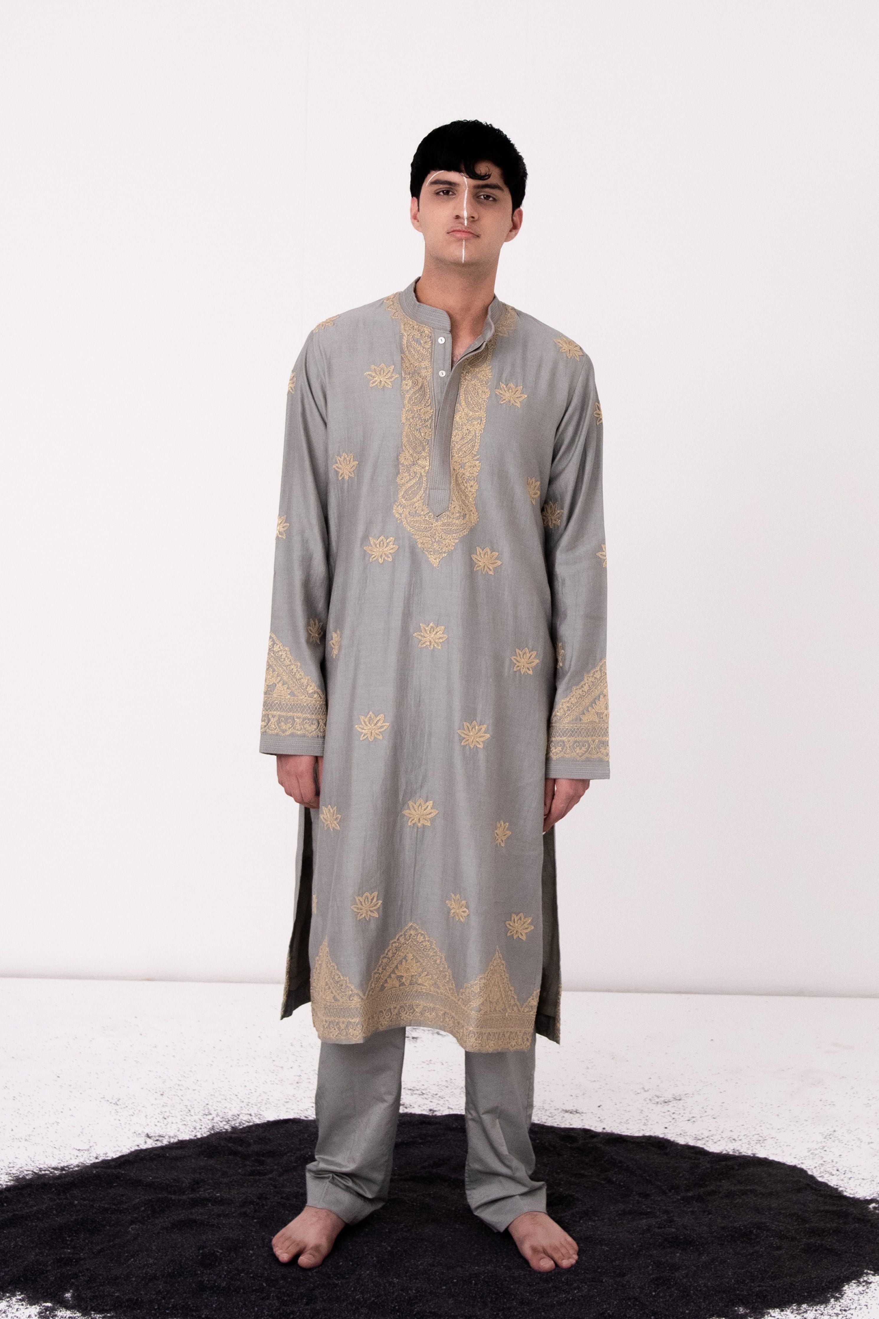 Silver Lotus Pond Kurta Set
