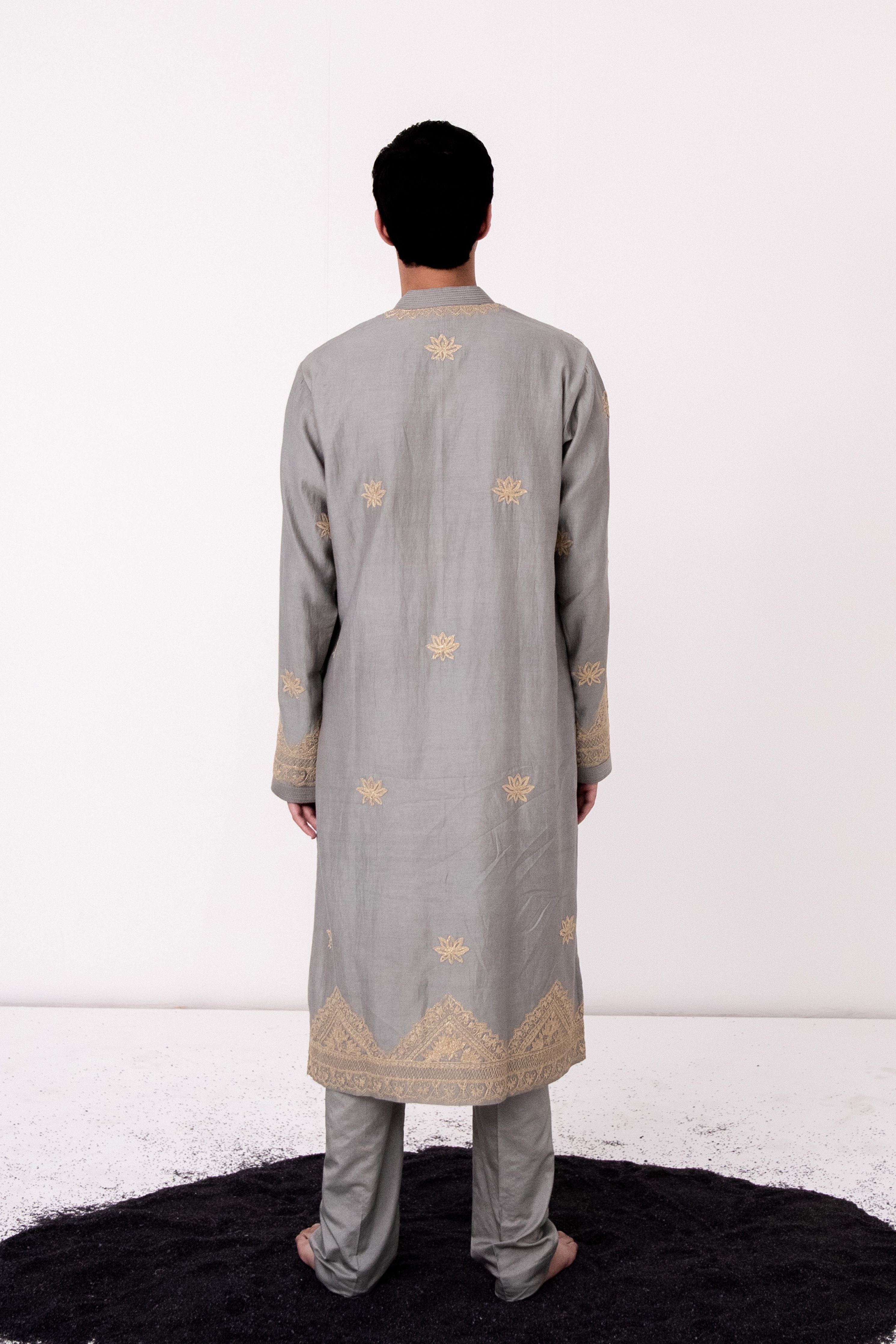 Silver Lotus Pond Kurta Set