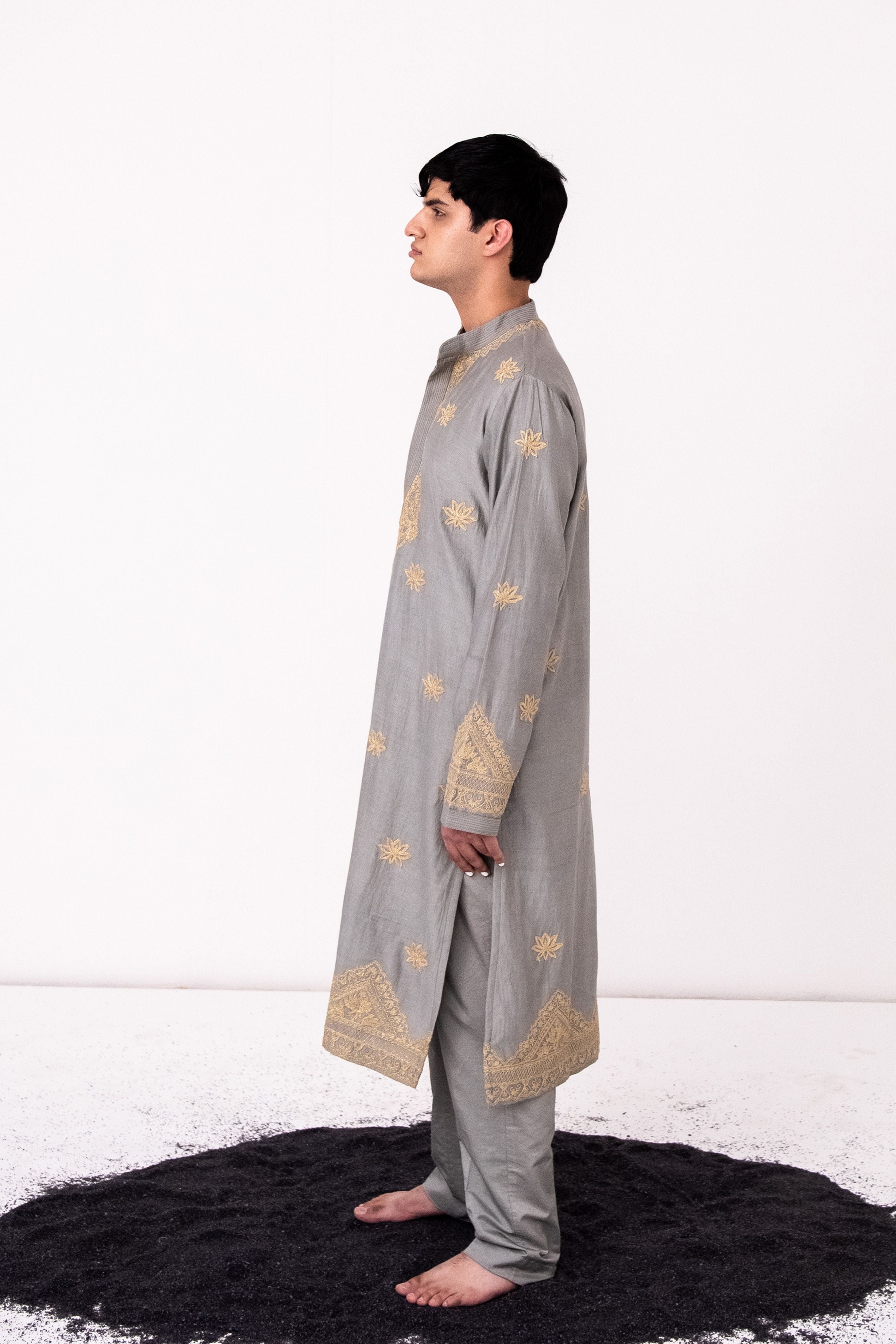 Silver Lotus Pond Kurta Set
