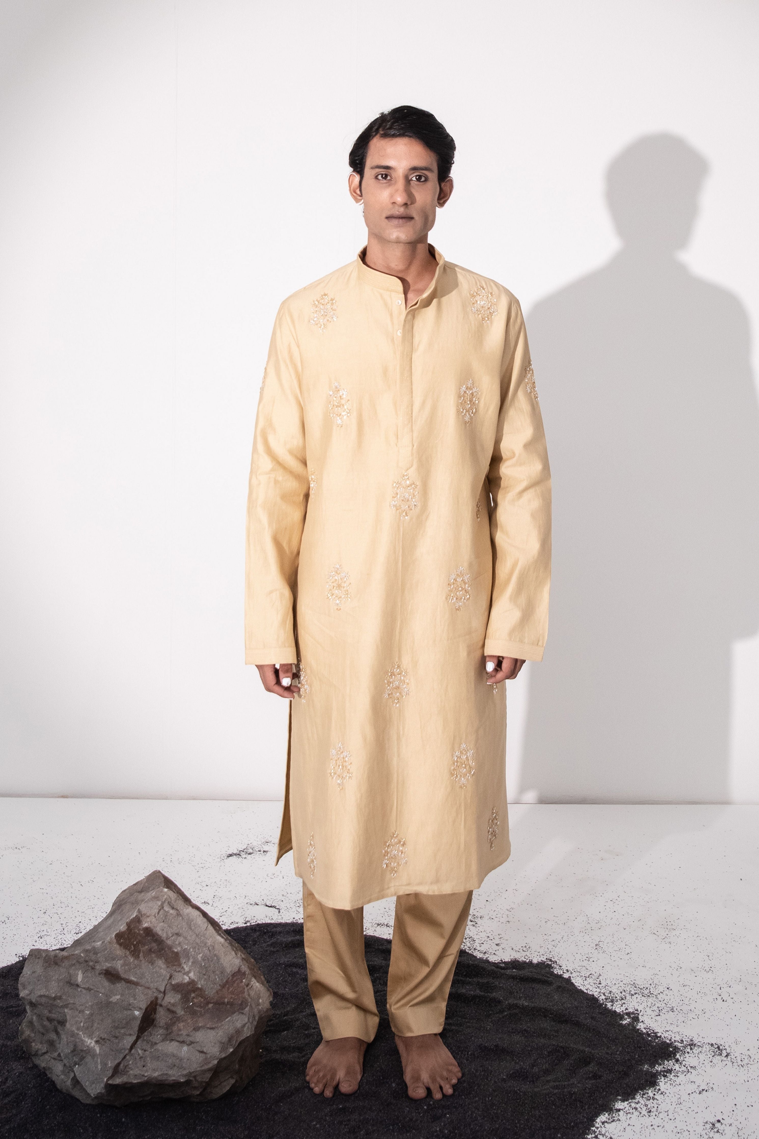 Beige Bling Kurta Set