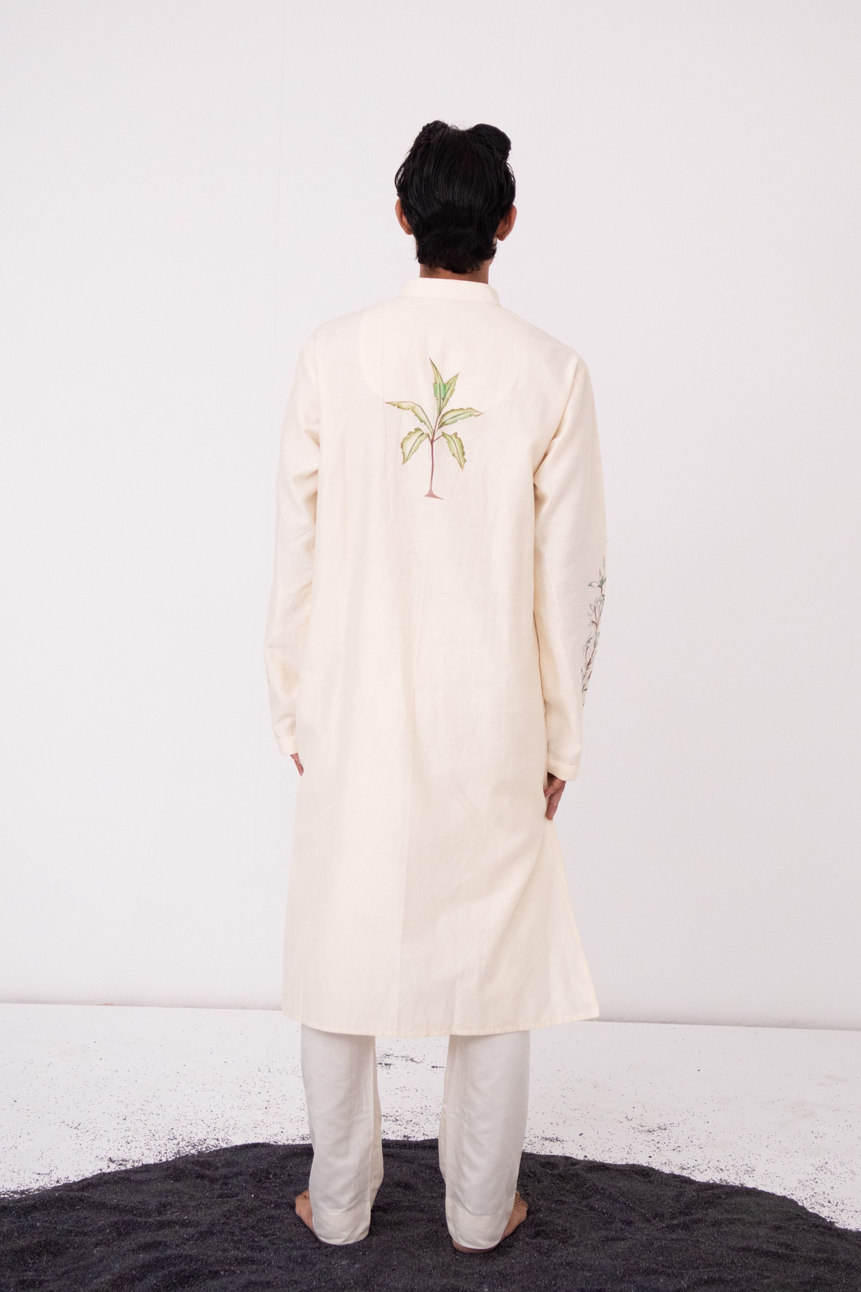 Ivory Bengal Tiger Kurta Set