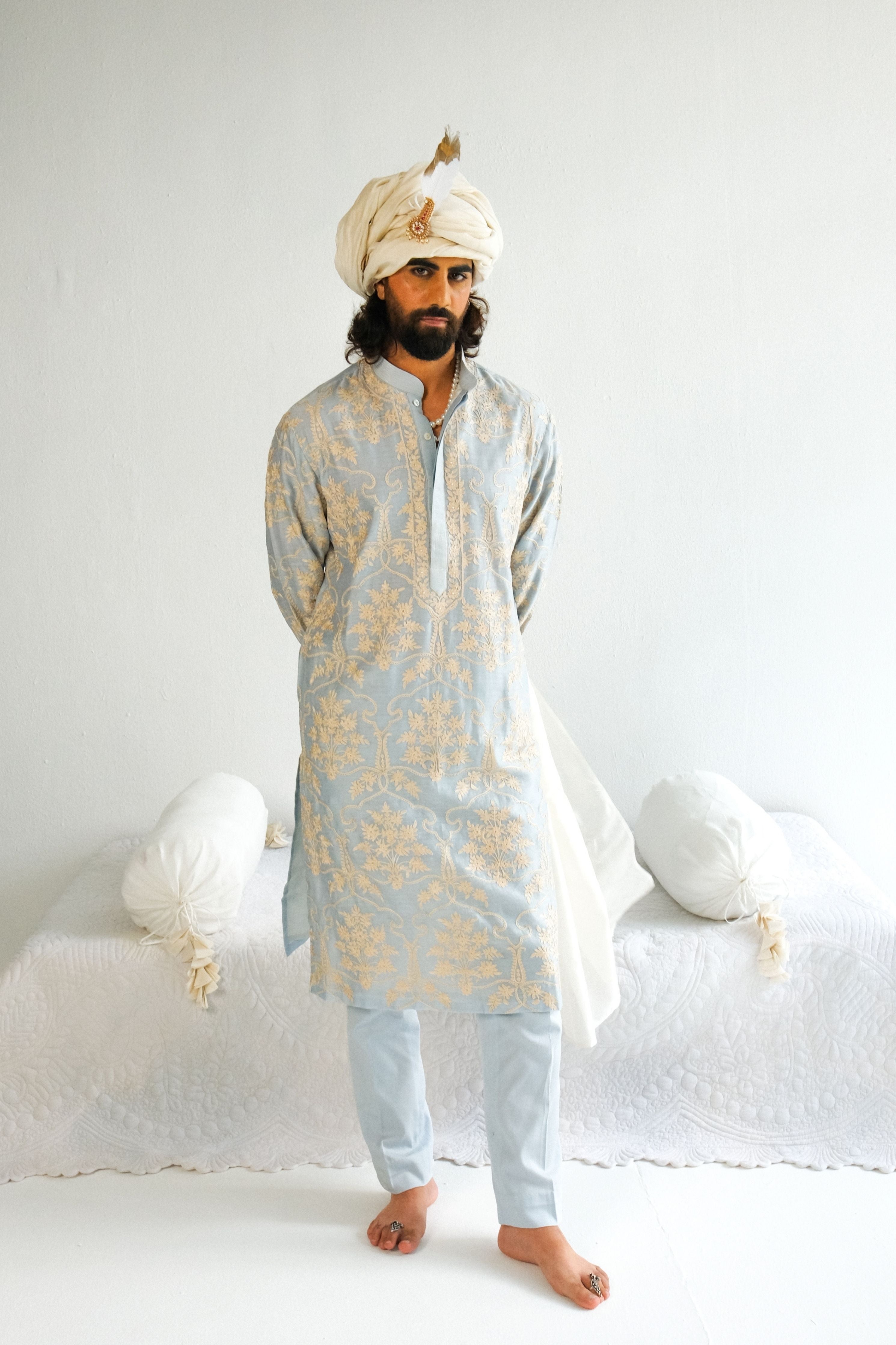 Powder Blue Kurta Set