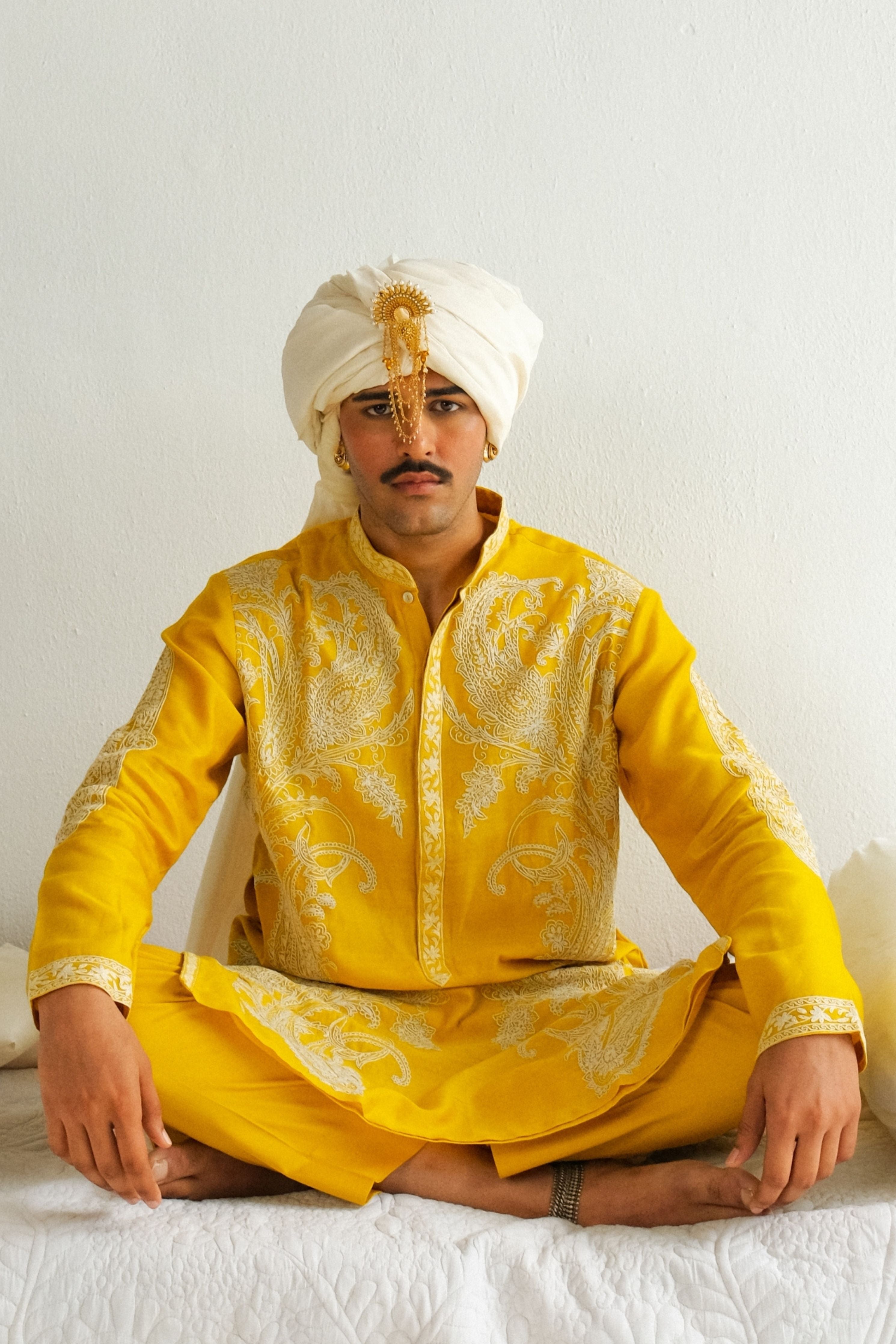 Paisley Vine Mustard Kurta Set