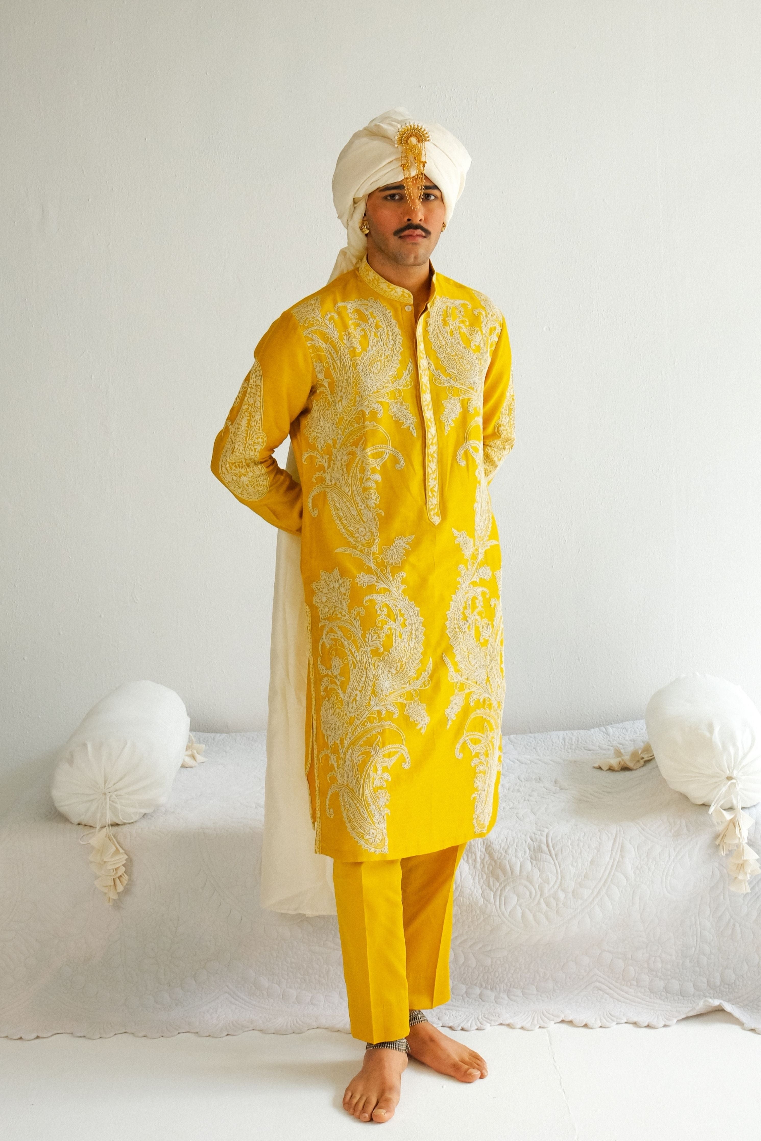 Mustard Kurta Set