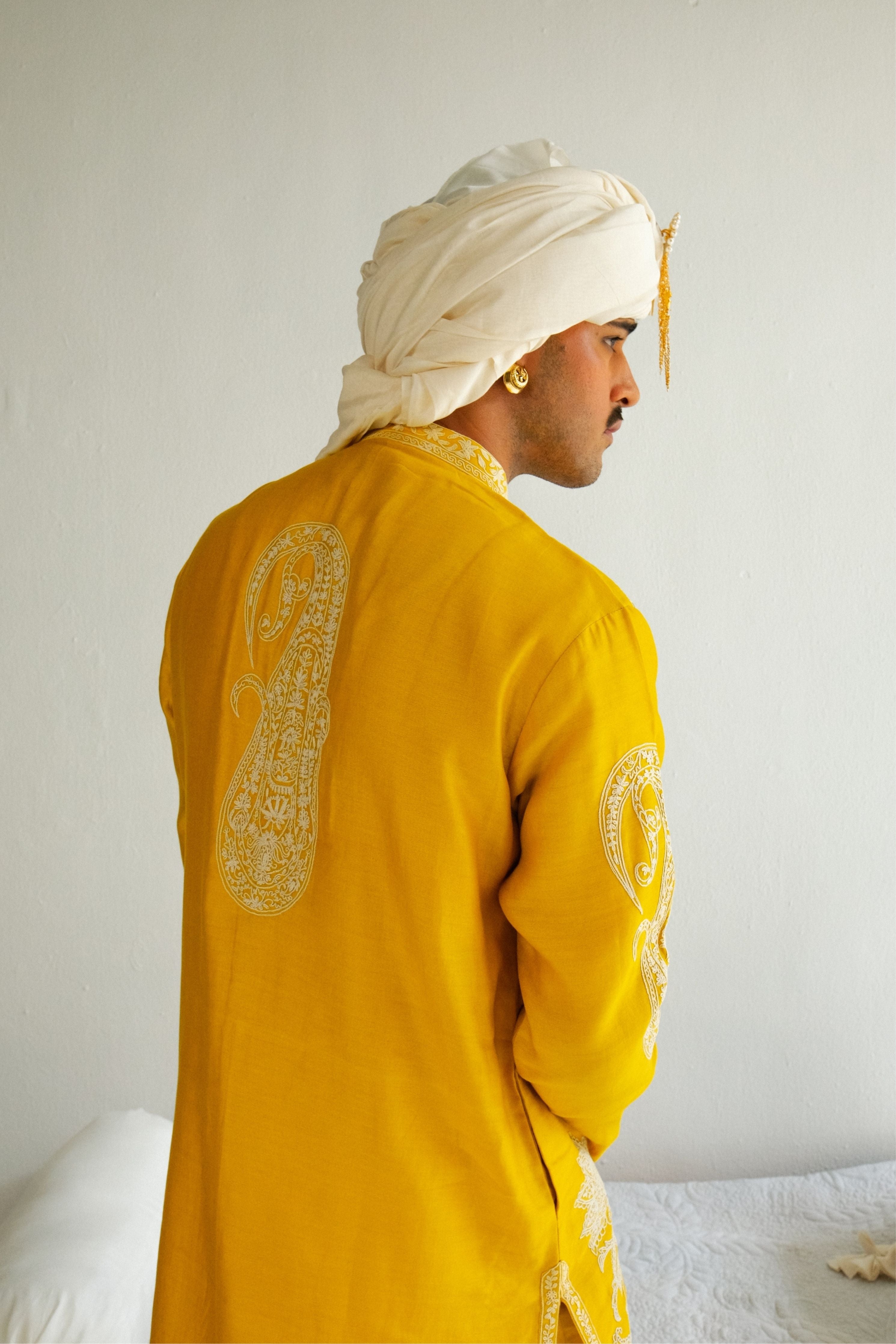 Paisley Vine Mustard Kurta Set