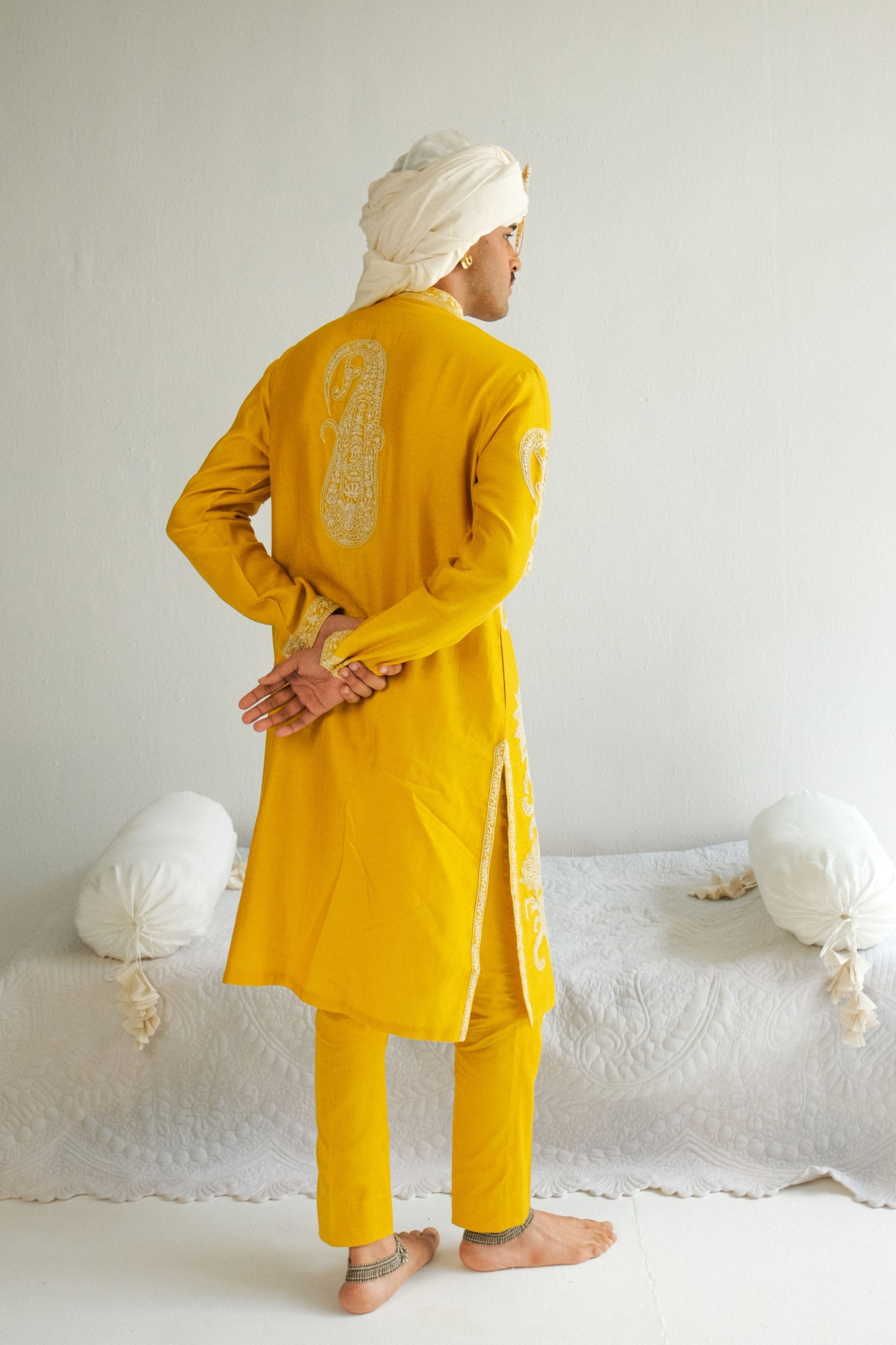 Paisley Vine Mustard Kurta Set