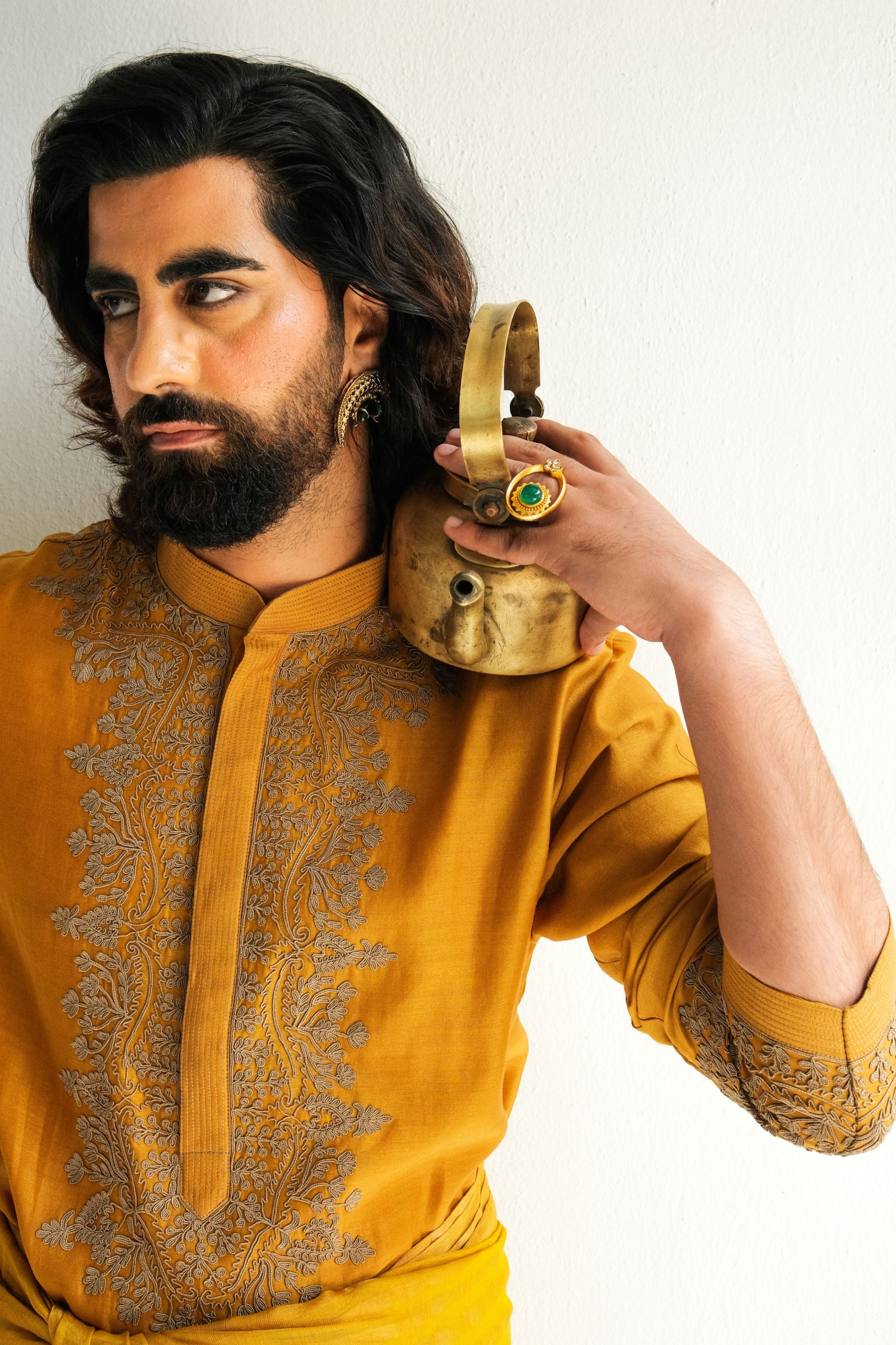 Dark Mustard Kurta Set