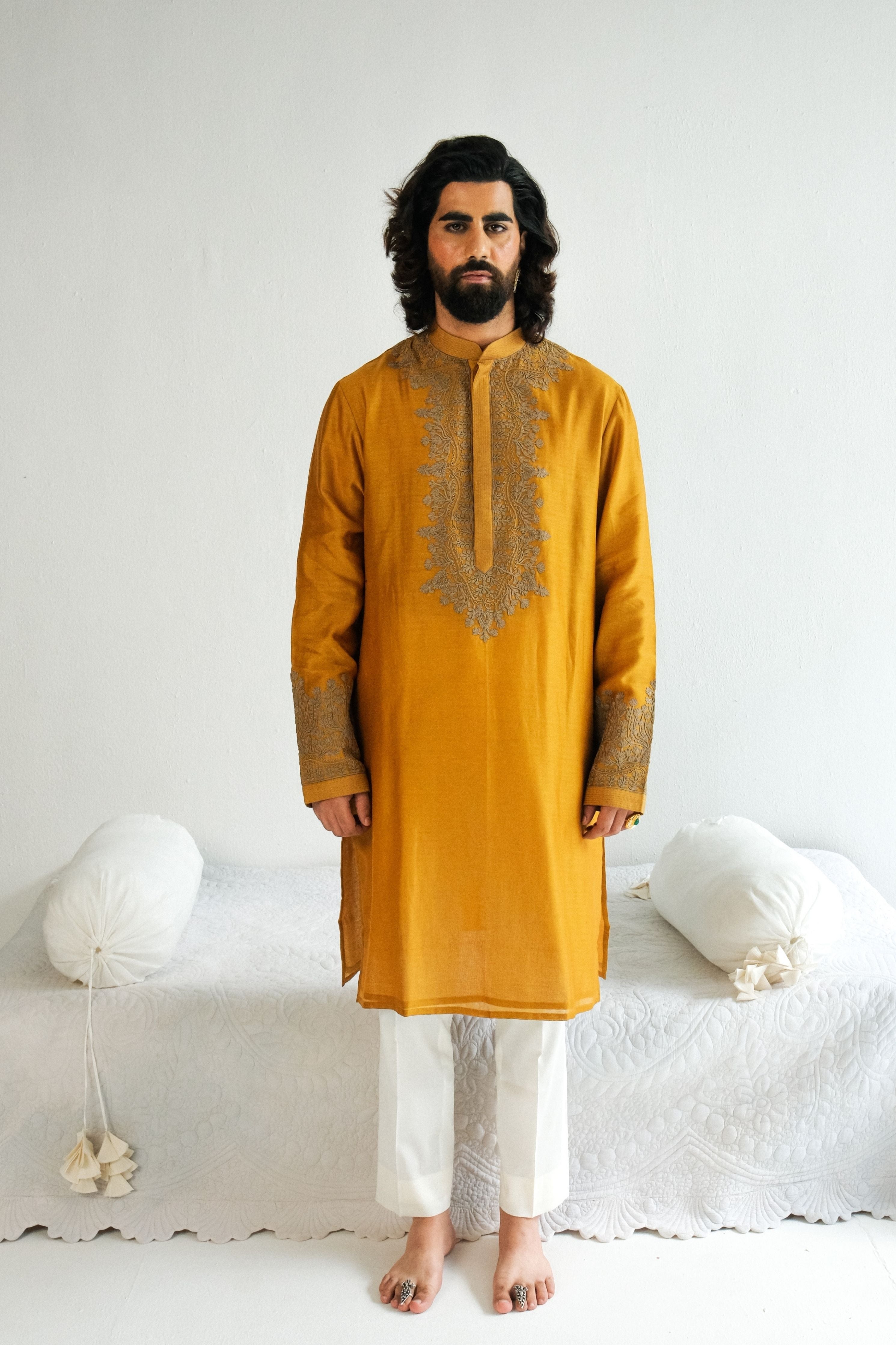 Dark Mustard Kurta Set