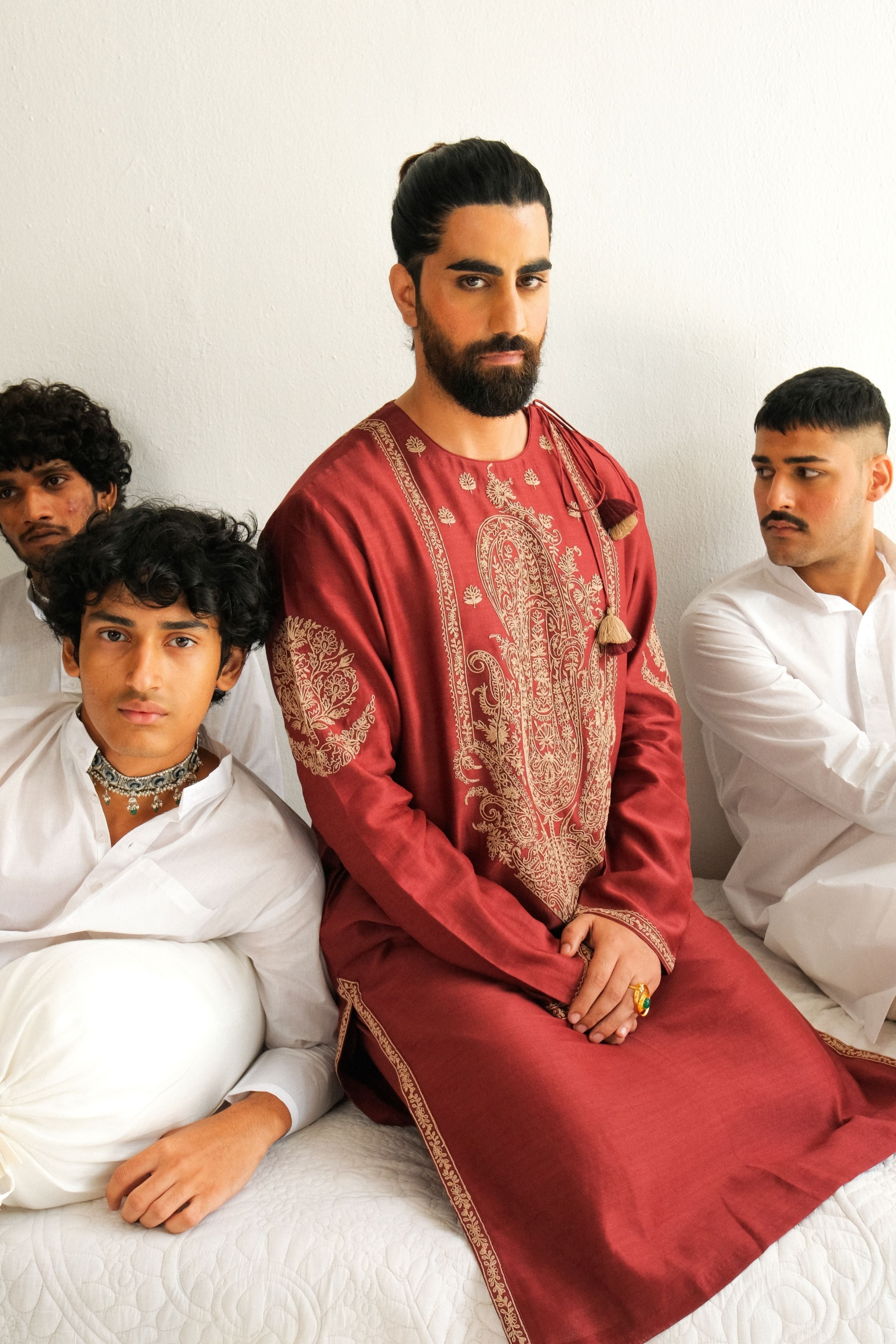 Cherry Red Kurta Set