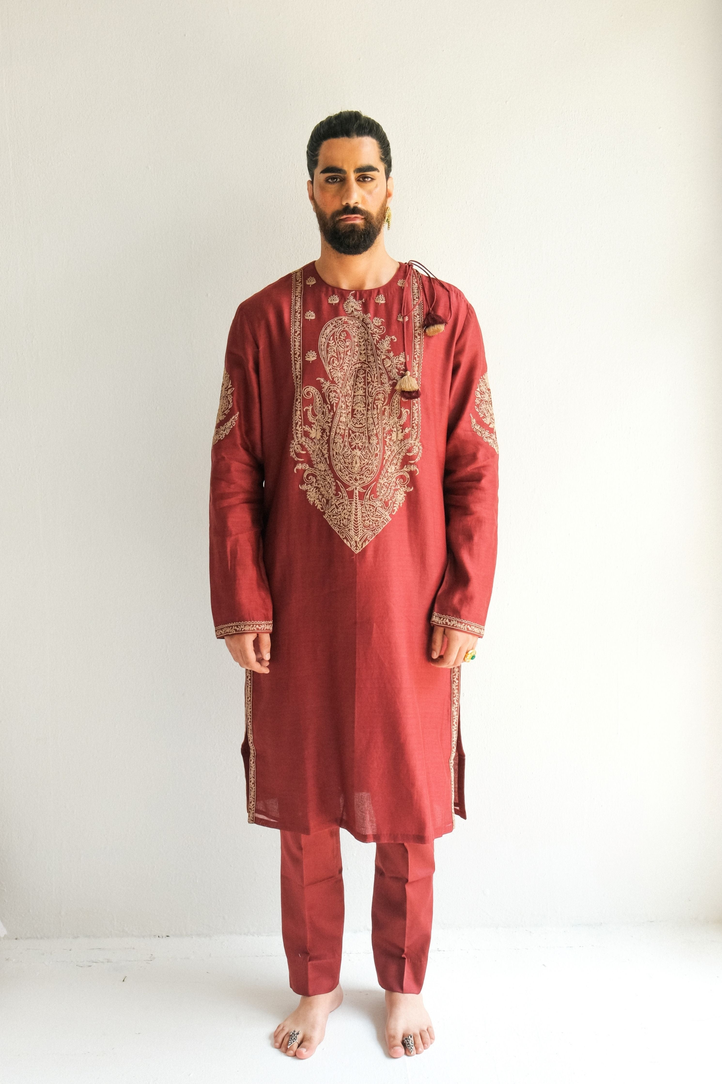 Cherry Red Kurta Set