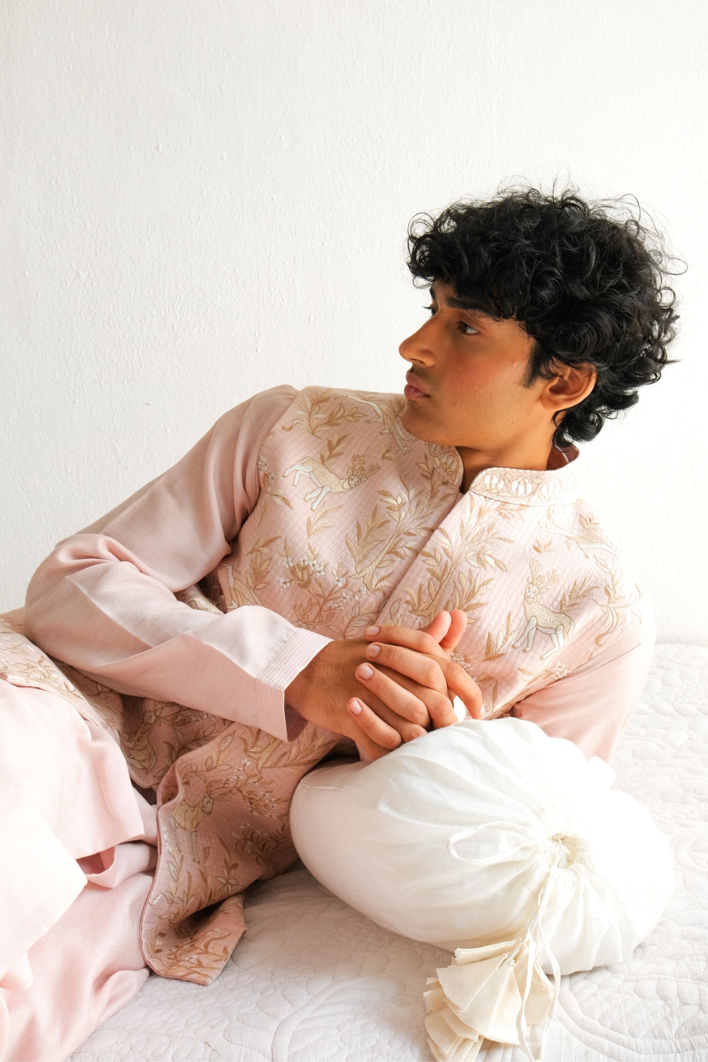Reindeer Pale Pink Kurta Set