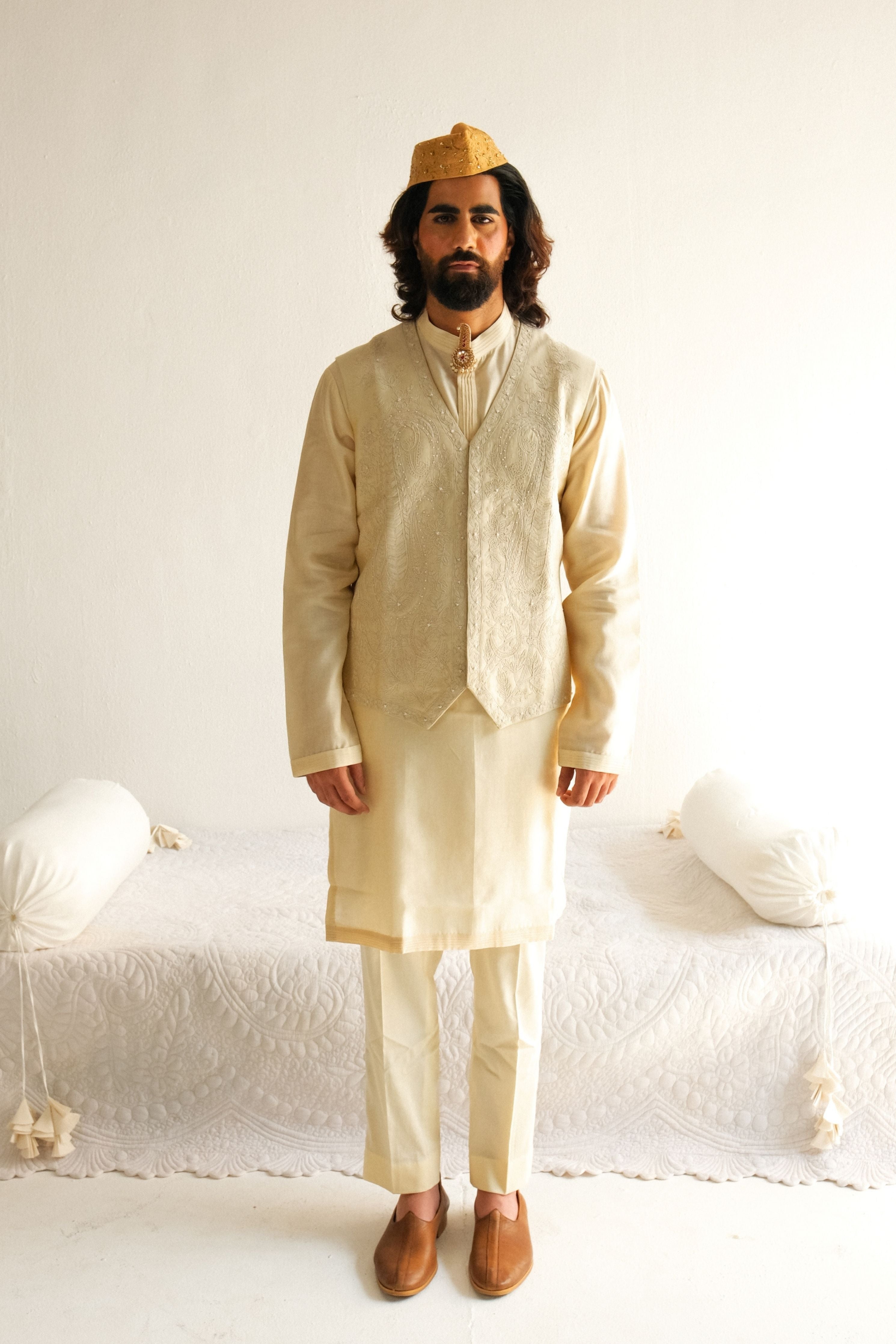 Light Beige Kurta Set