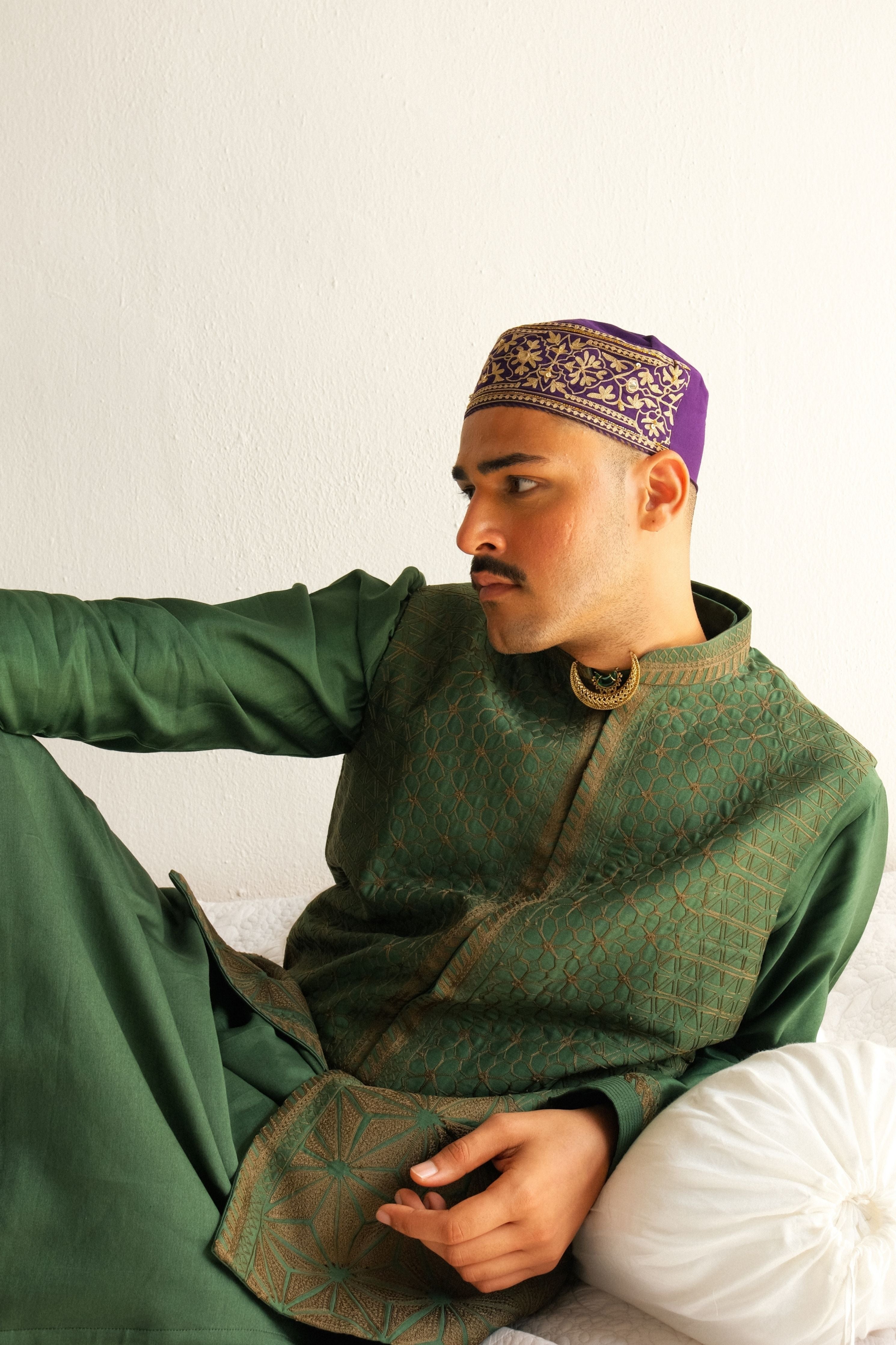 Dark Olive Kurta Set