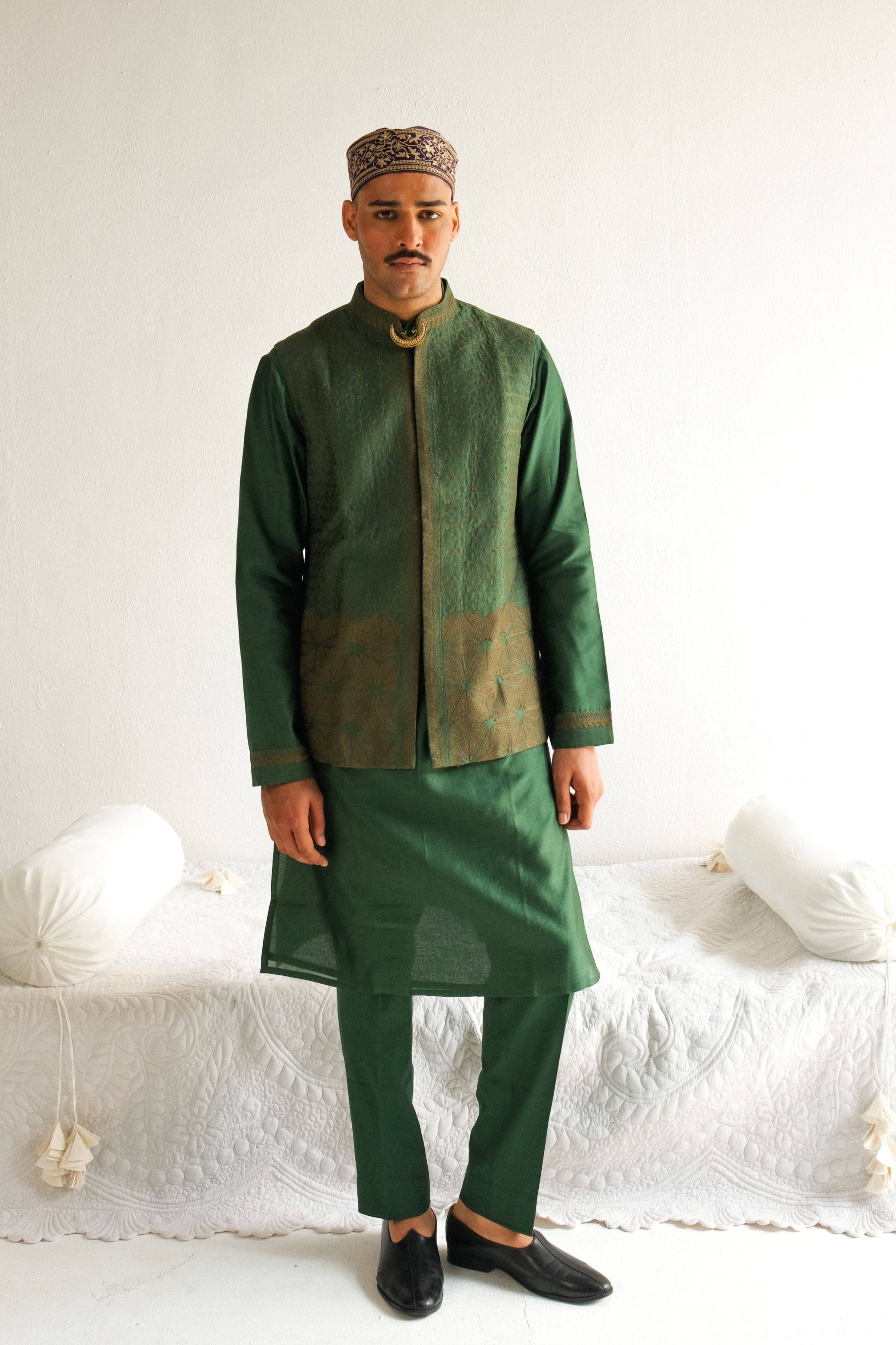 Dark Olive Kurta Set