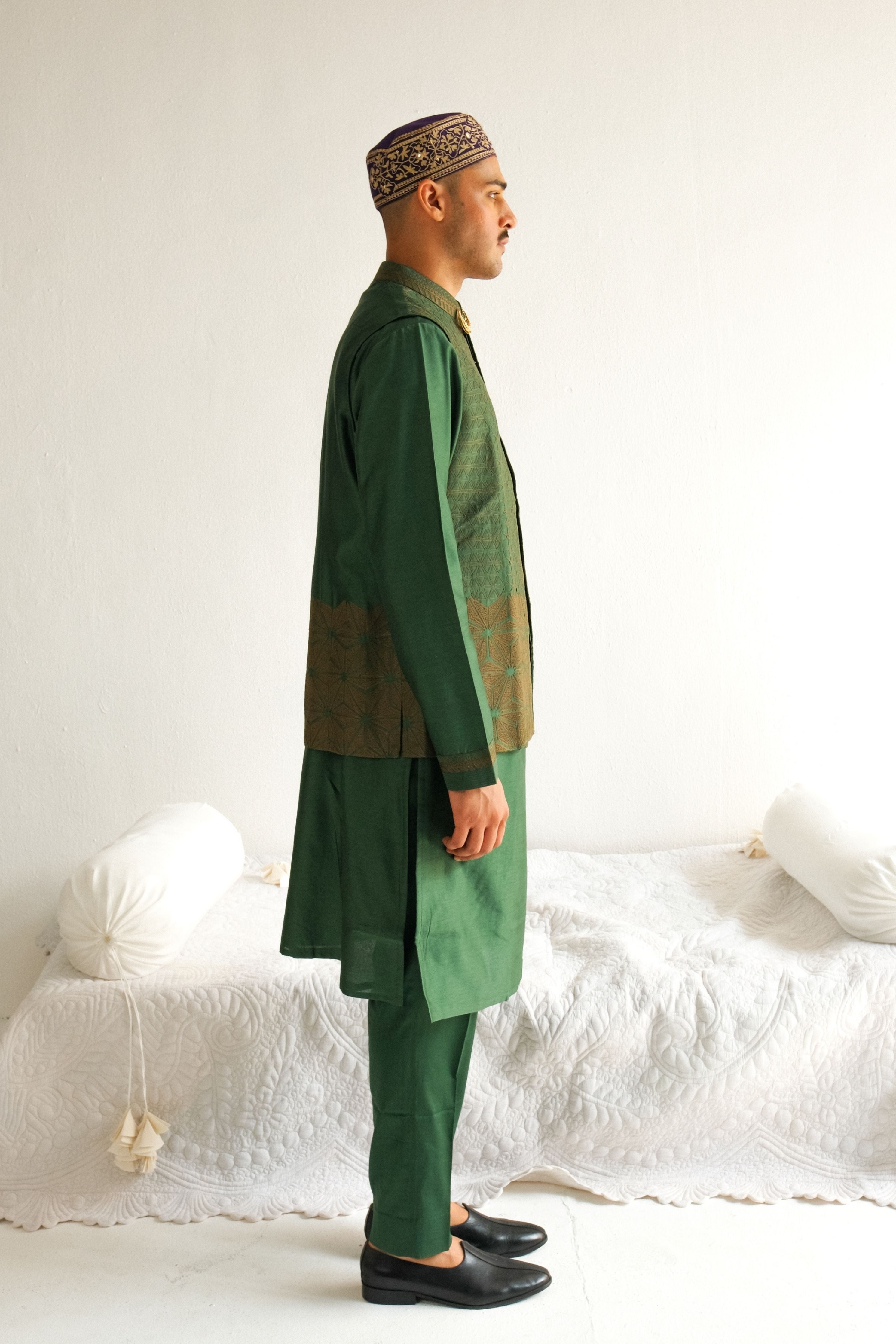 Dark Olive Kurta Set