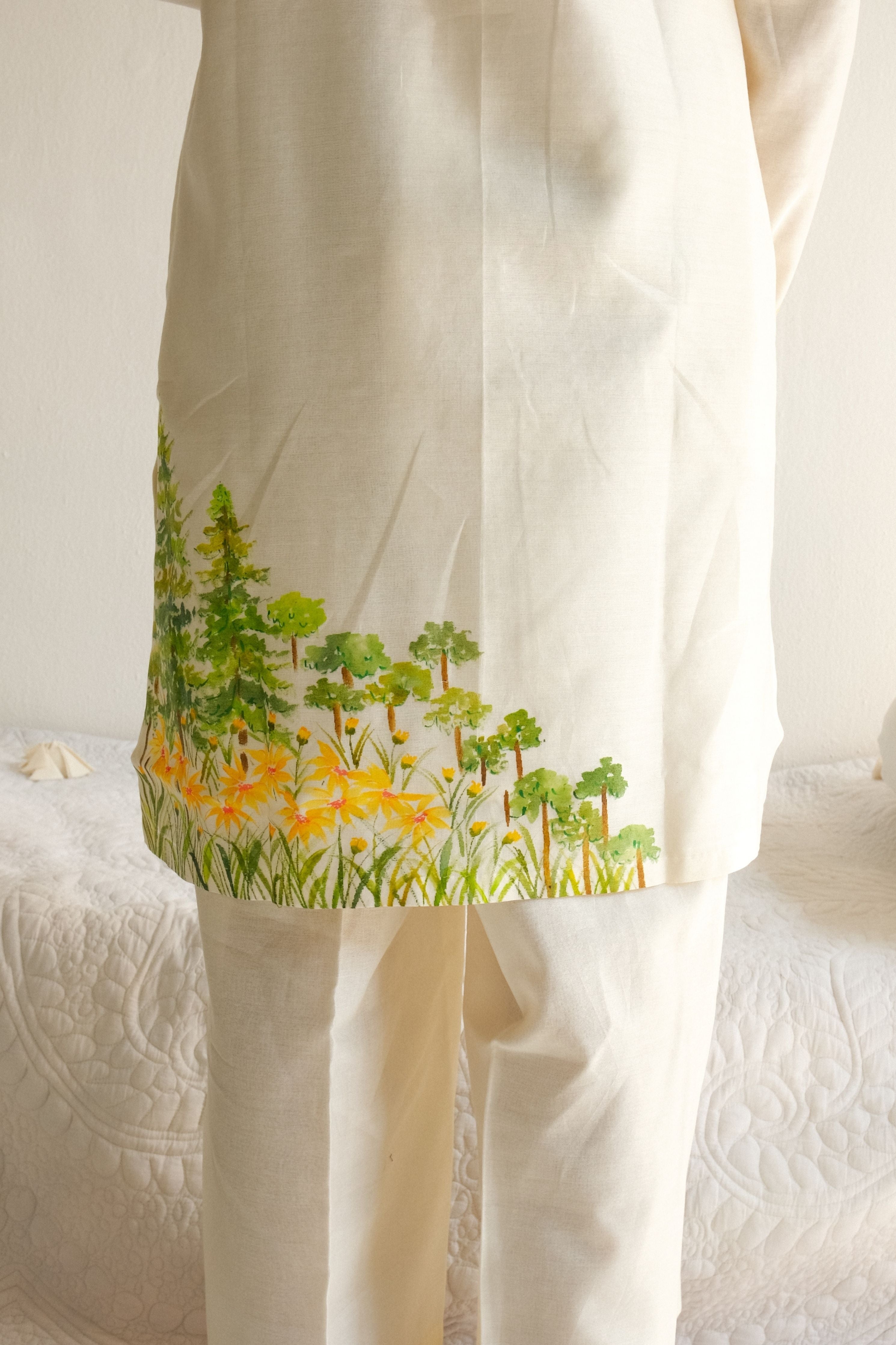 The Nocturnals Kurta Paired With Pyjama Pants