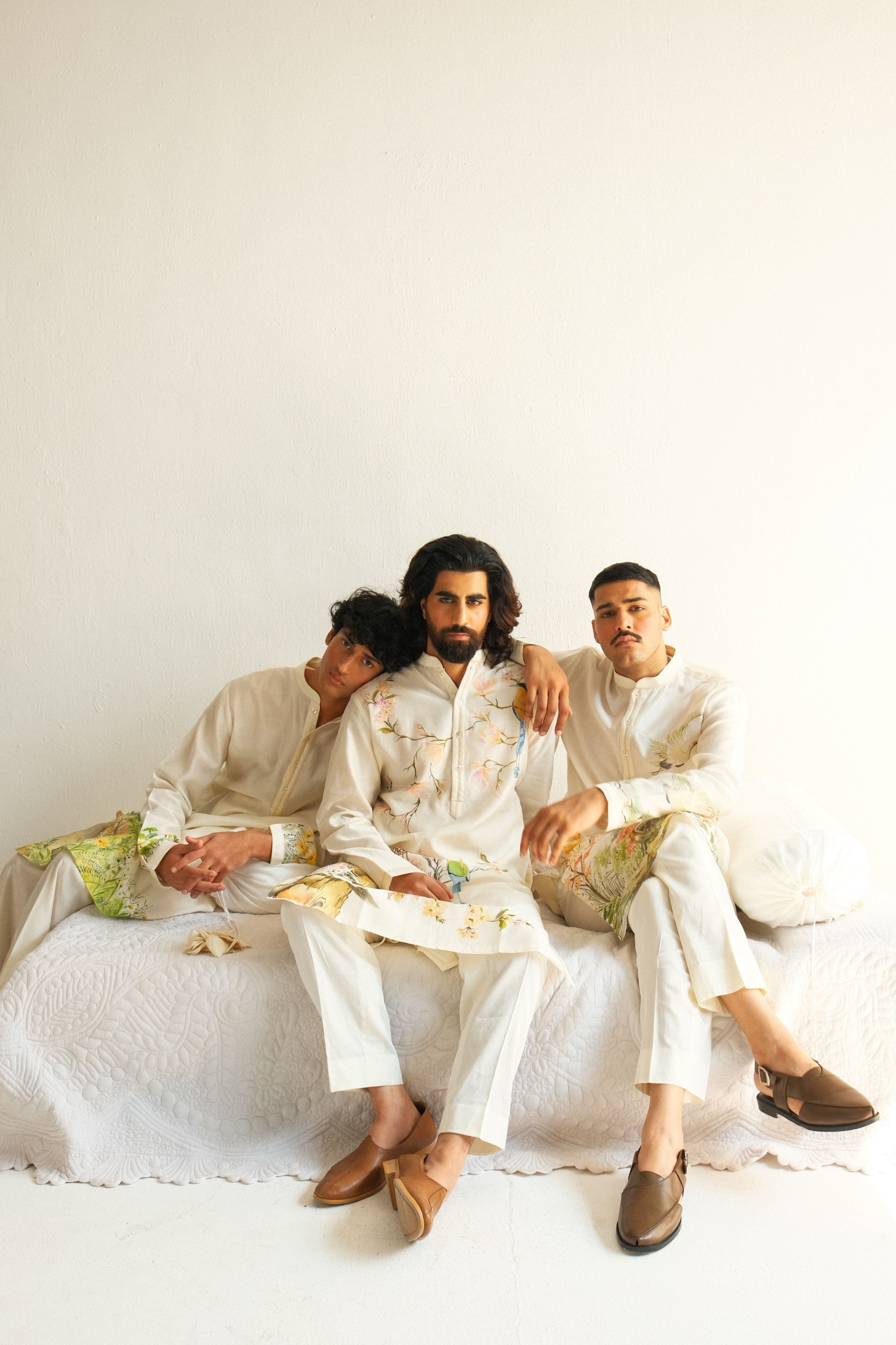 The Nocturnals Kurta Paired With Pyjama Pants