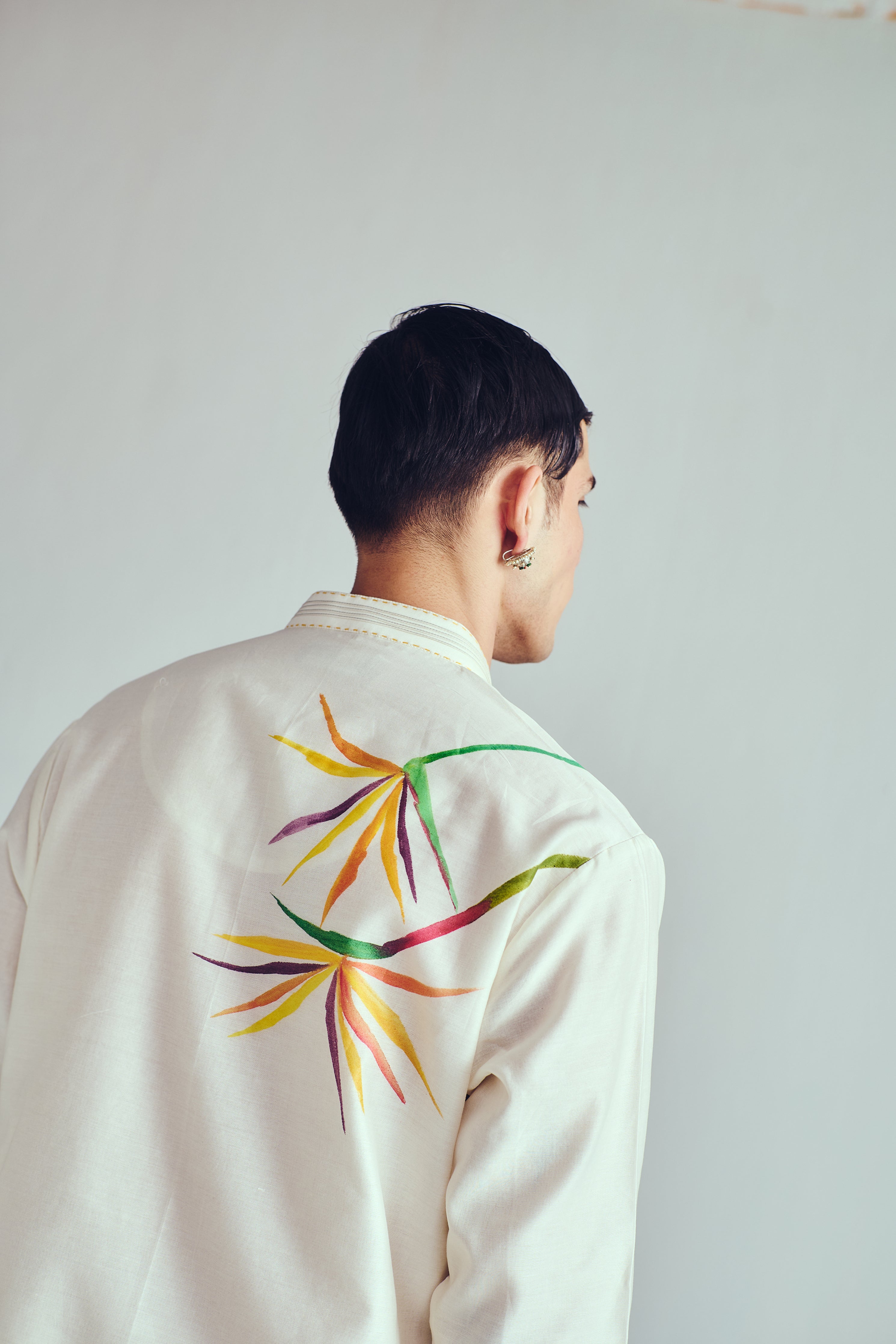 Crowned Crane Kurta set