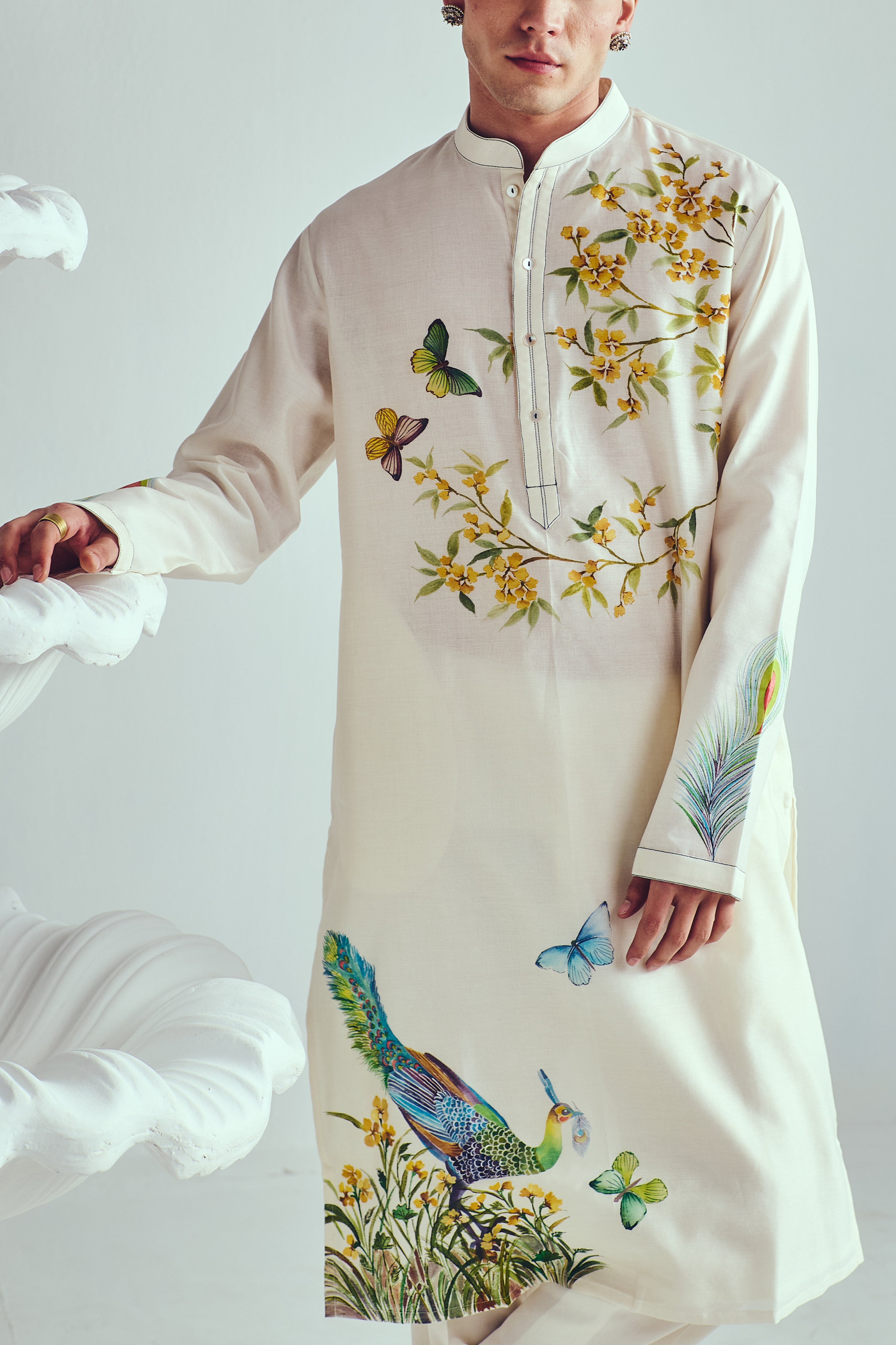 Peacock Feather Kurta Set