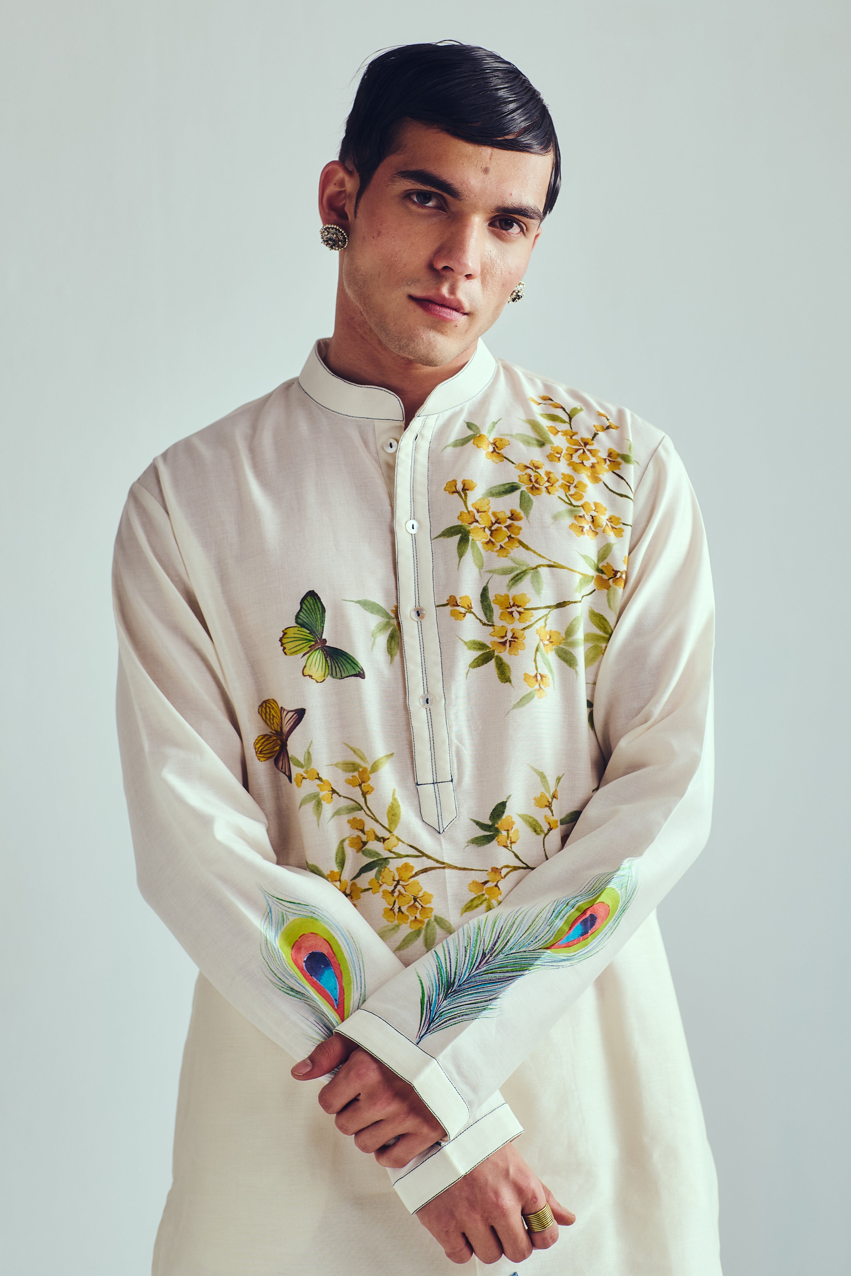 Peacock Feather Kurta Set