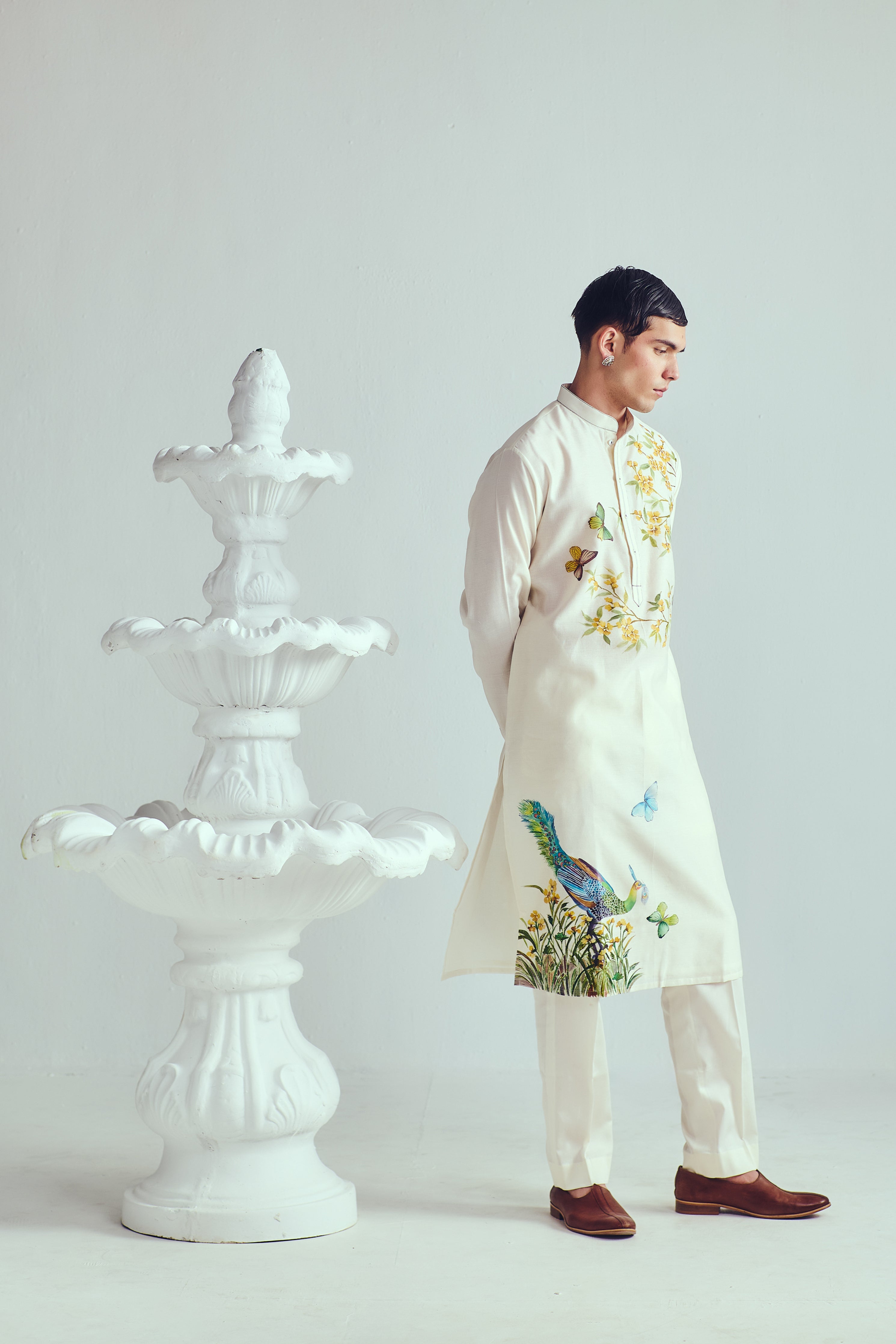 Peacock Feather Kurta Set