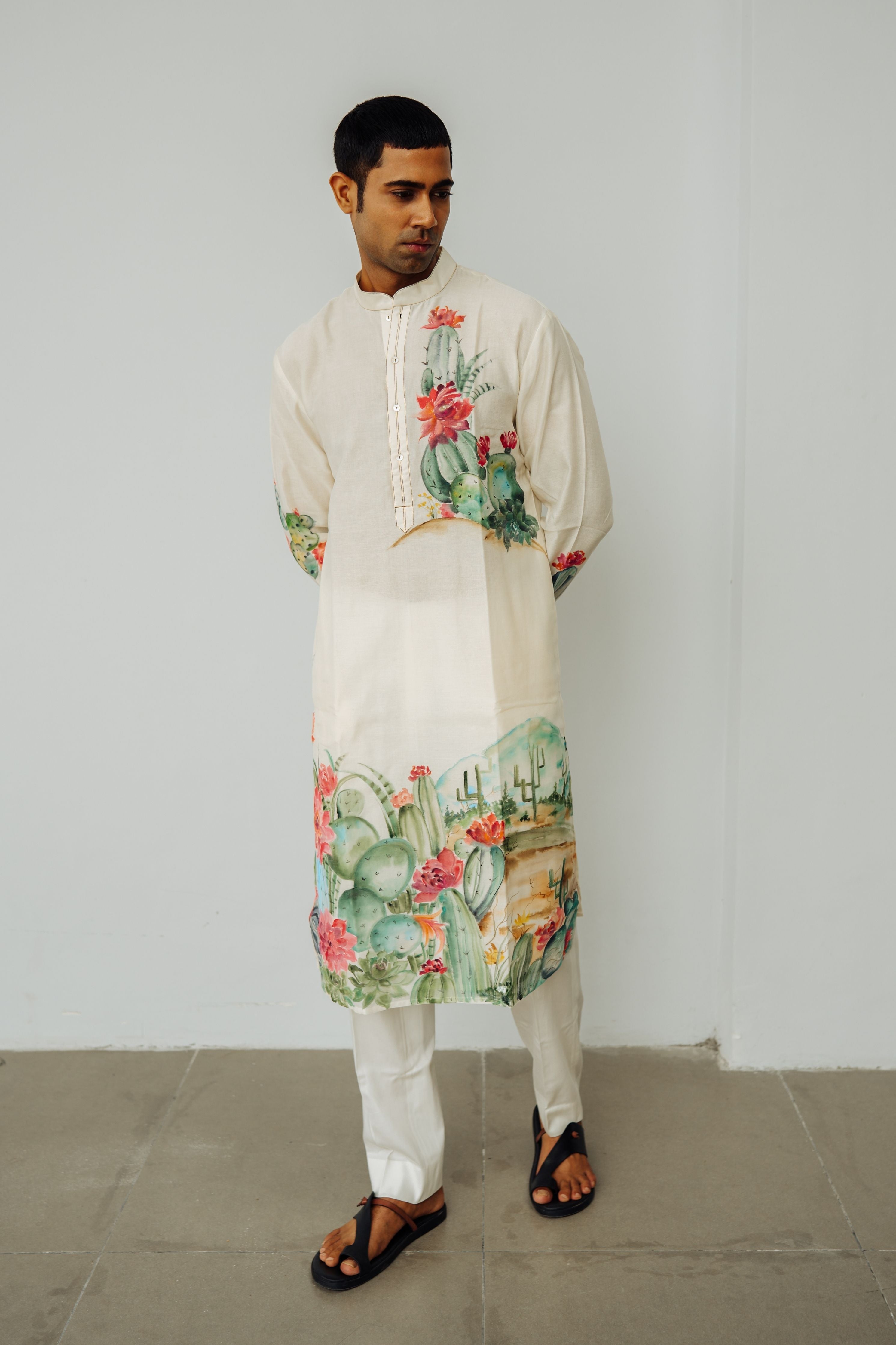 Ivory Desert Rose Kurta Set