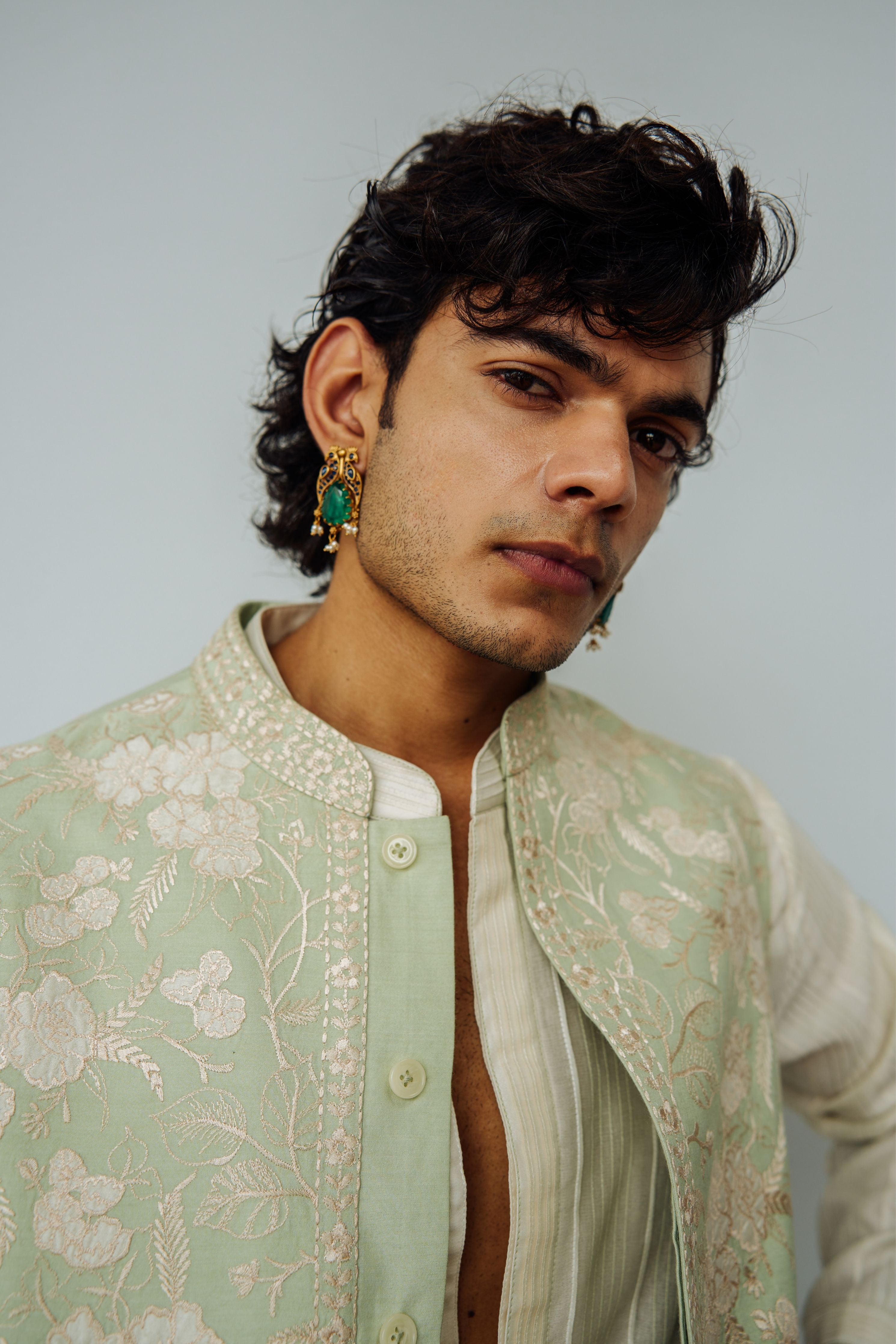 Mint Floral Kingdom Kurta Set