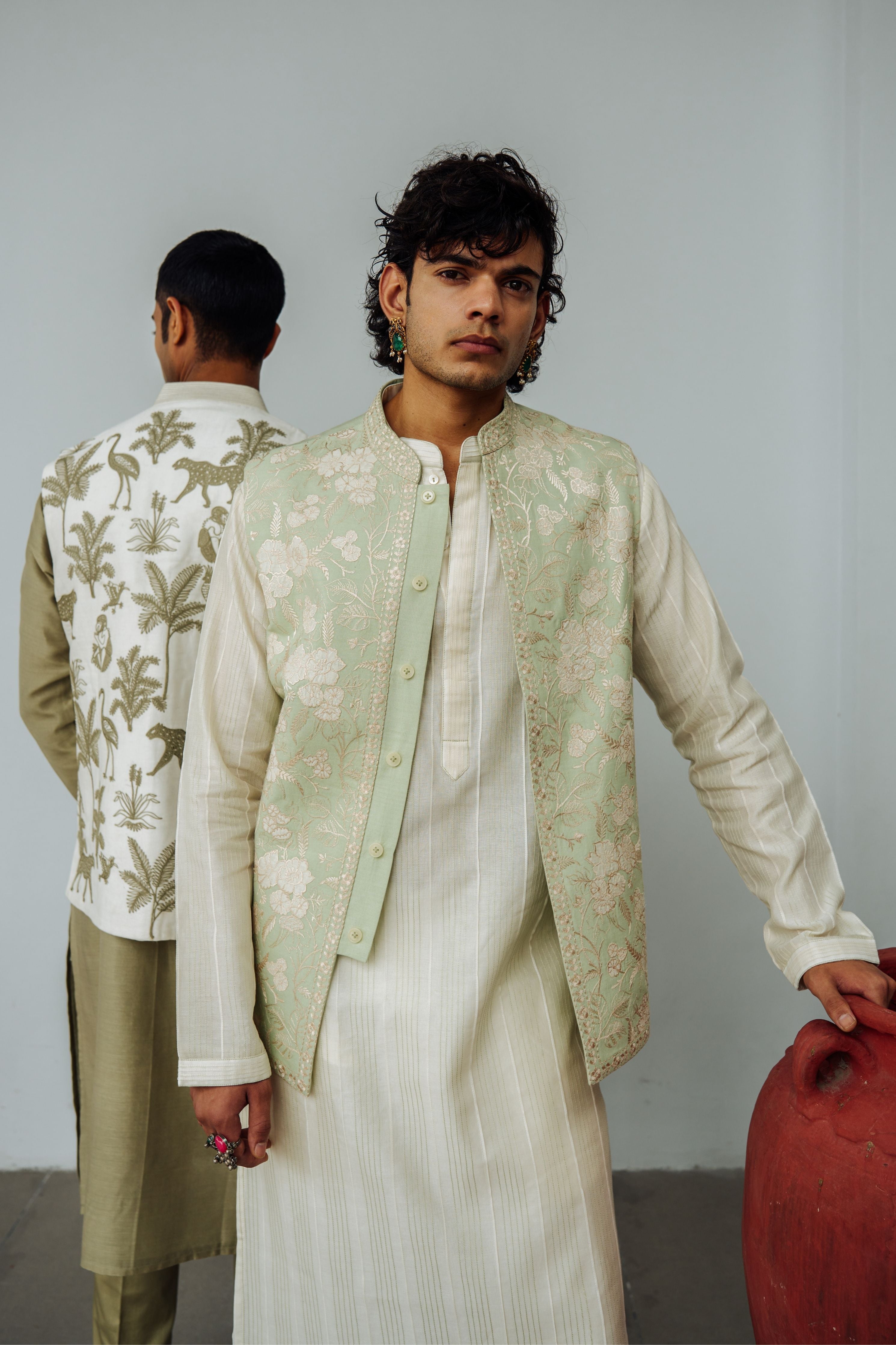 Mint Floral Kingdom Kurta Set