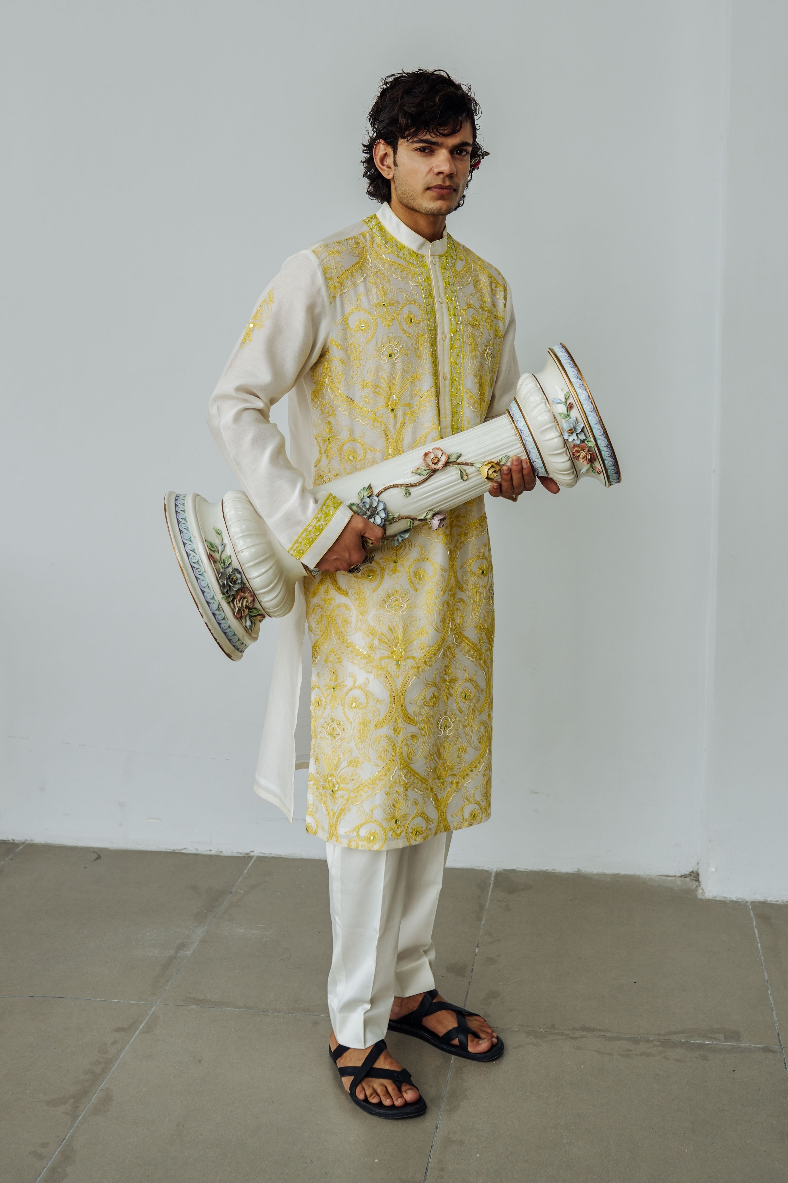 Neon Passion Paisley Kurta Set