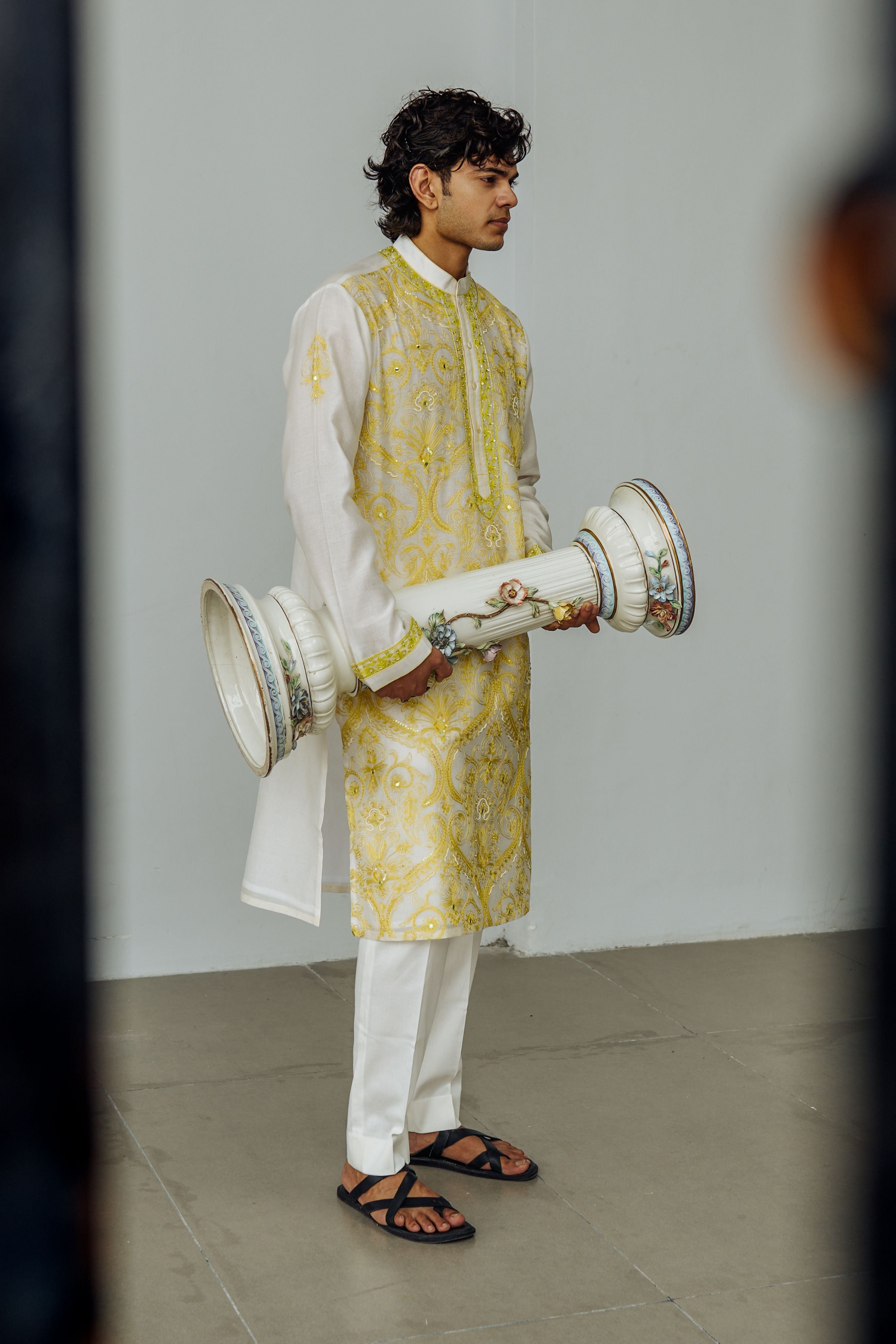 Neon Passion Paisley Kurta Set