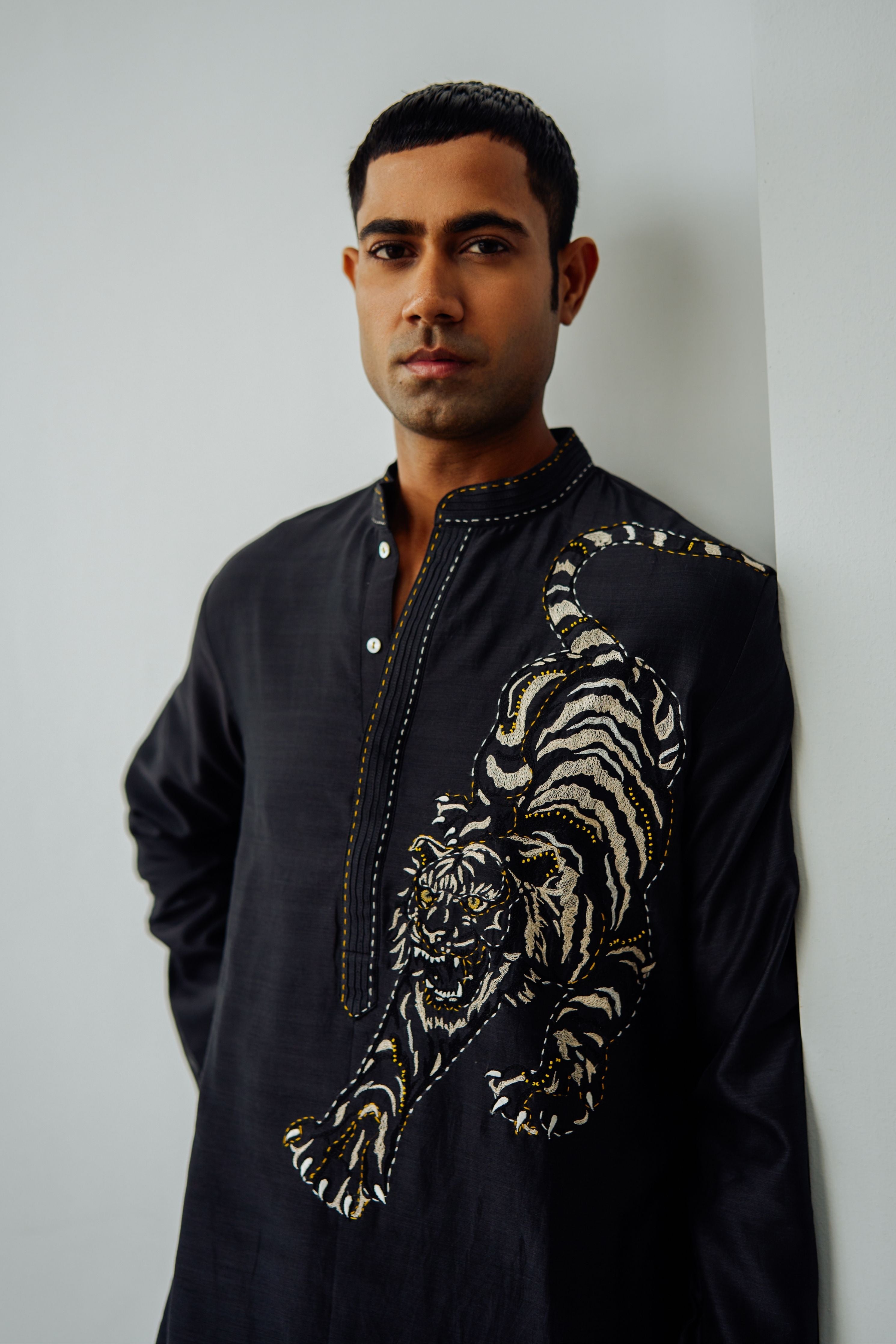 Black Prowl Kurta Set