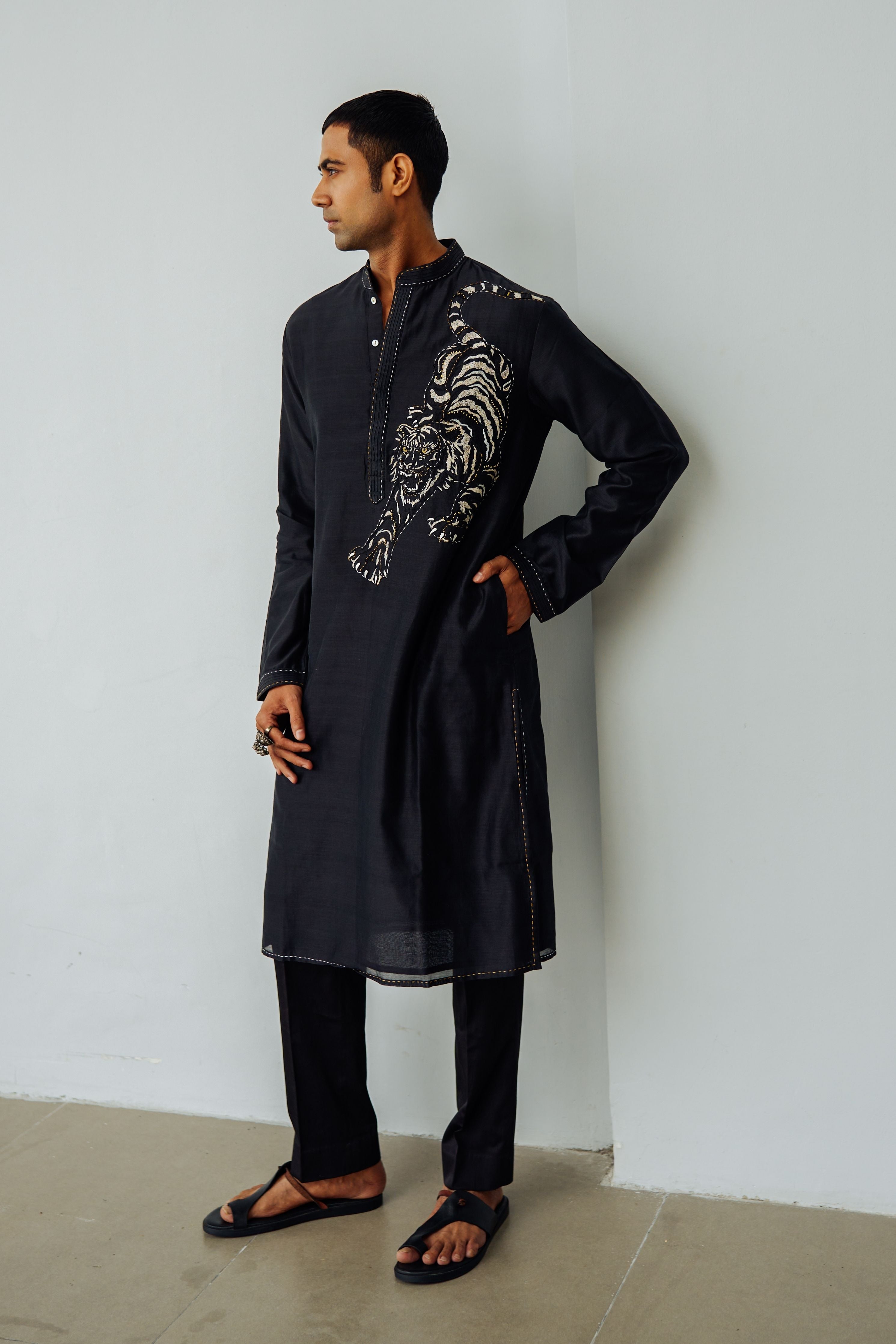 Black Prowl Kurta Set