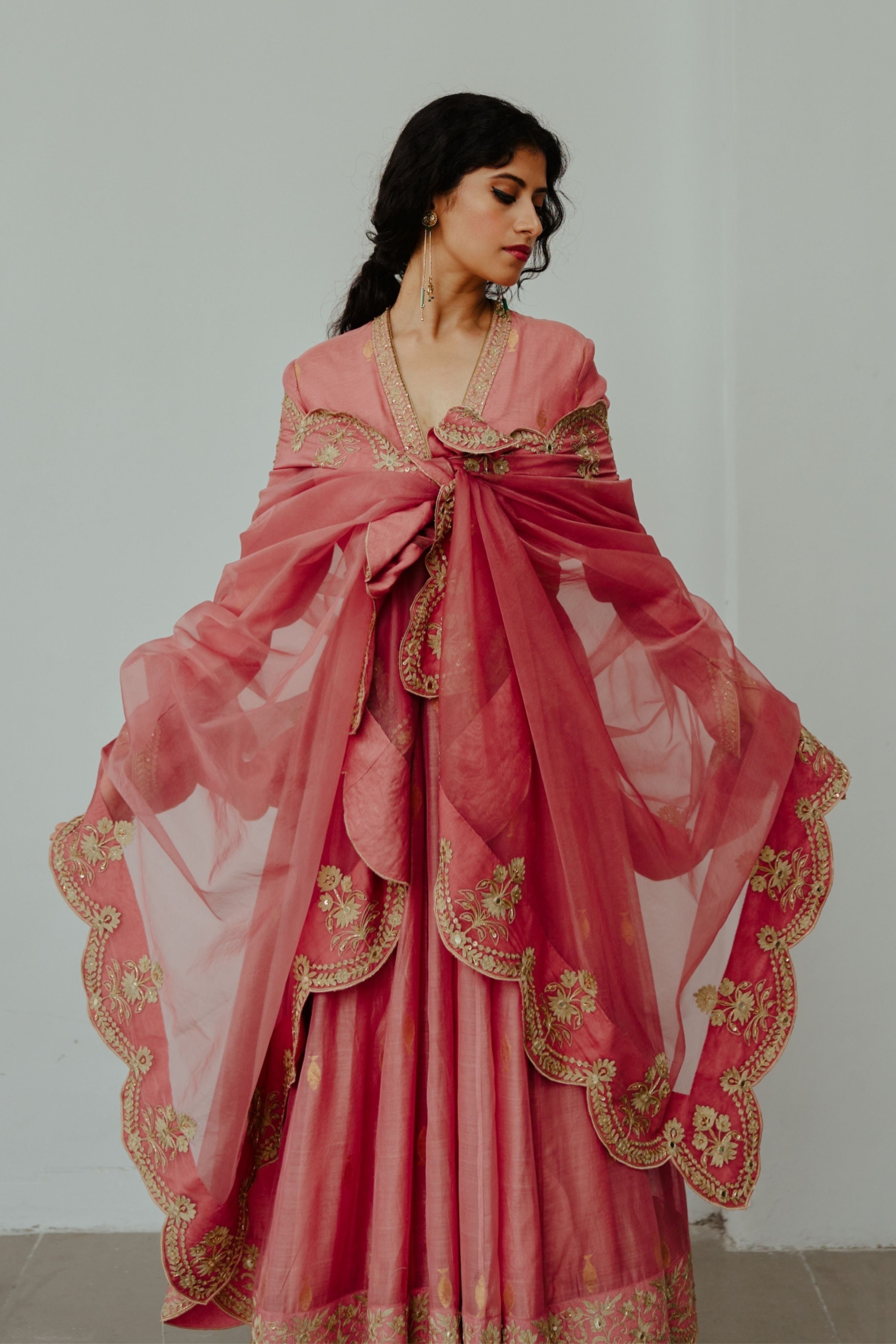 Gulab Old Rose Anarkali Set