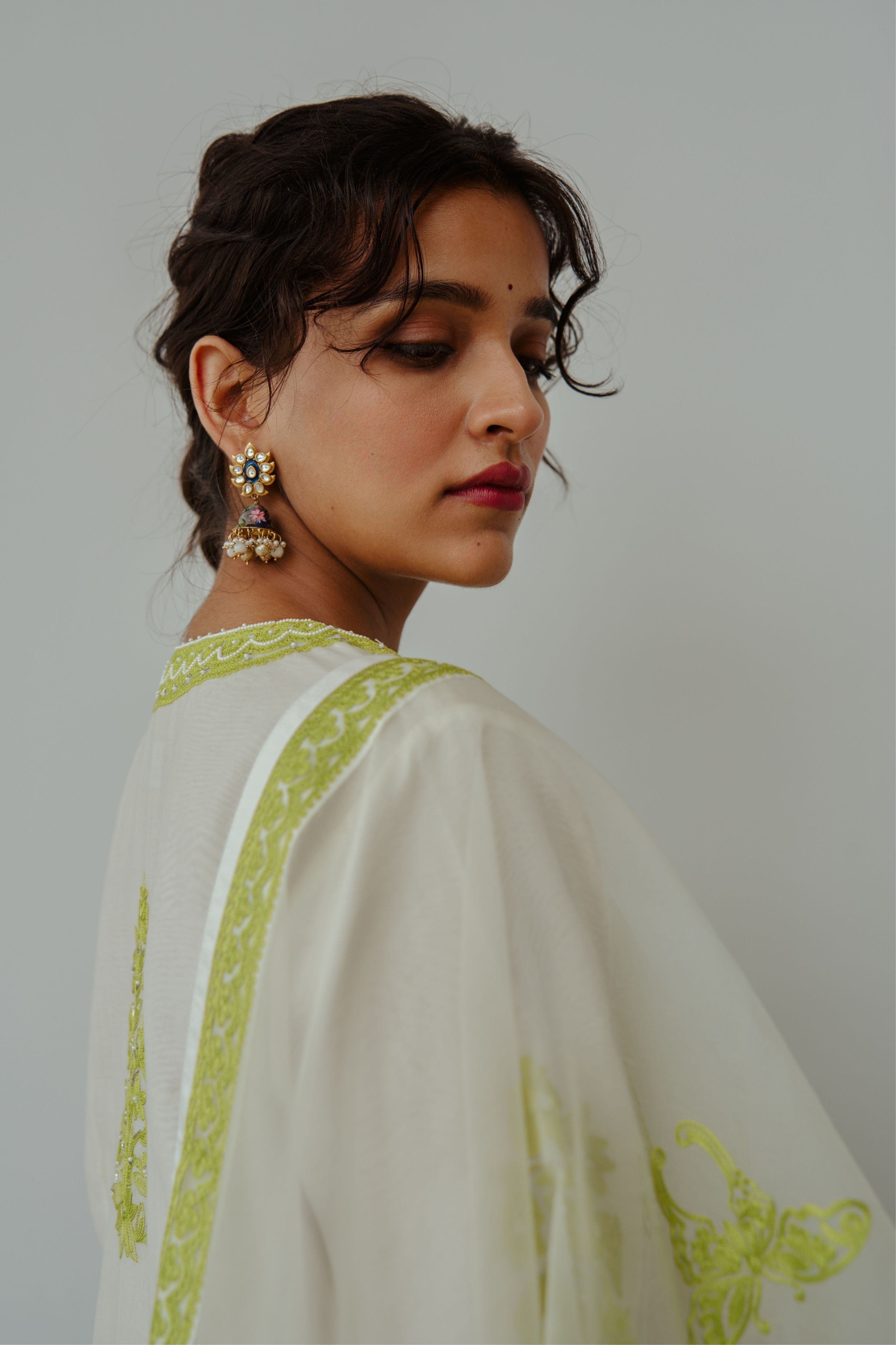 Titli Ivory Kurta Set