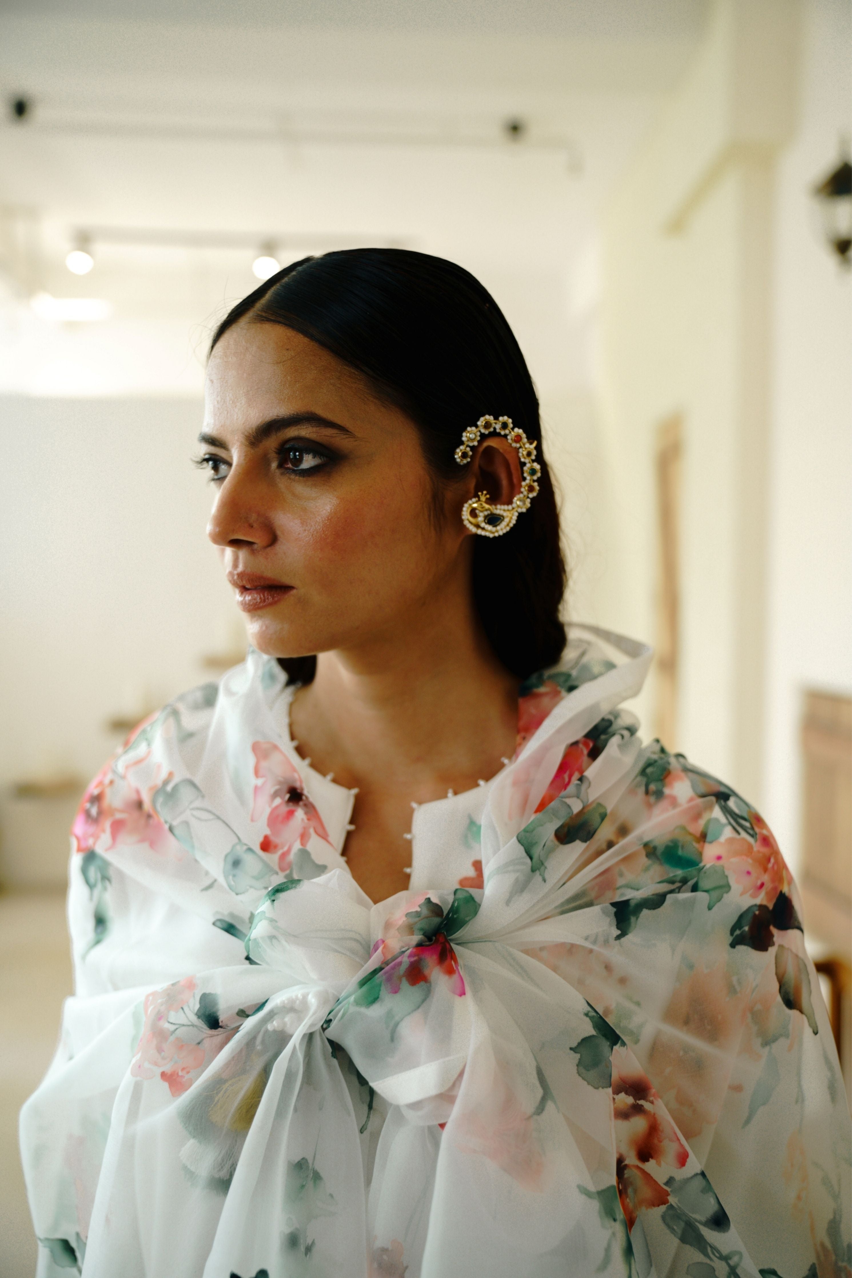 Spring Blossom Ivory Kurta Set