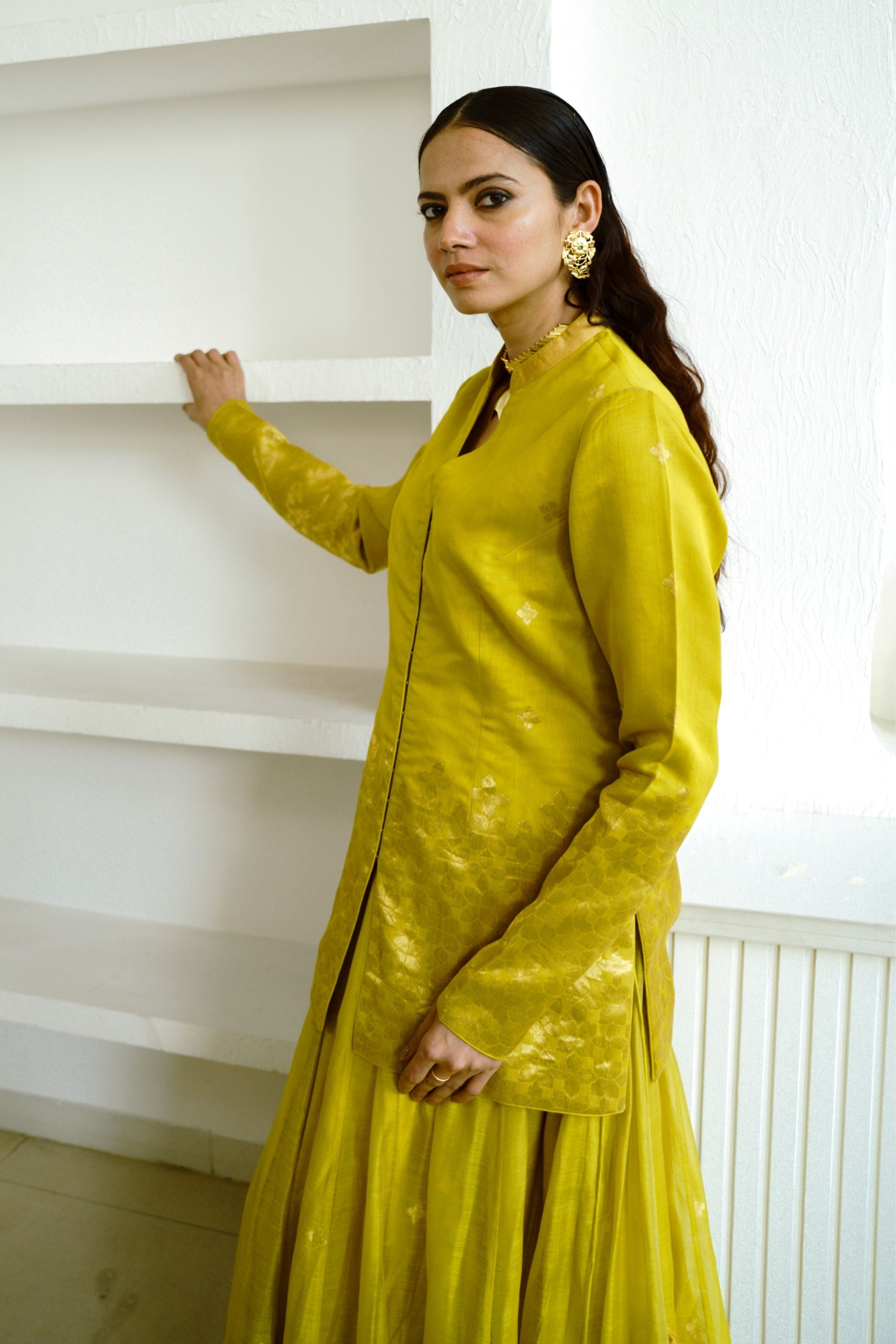 Mosaic Mustard Lehenga Set