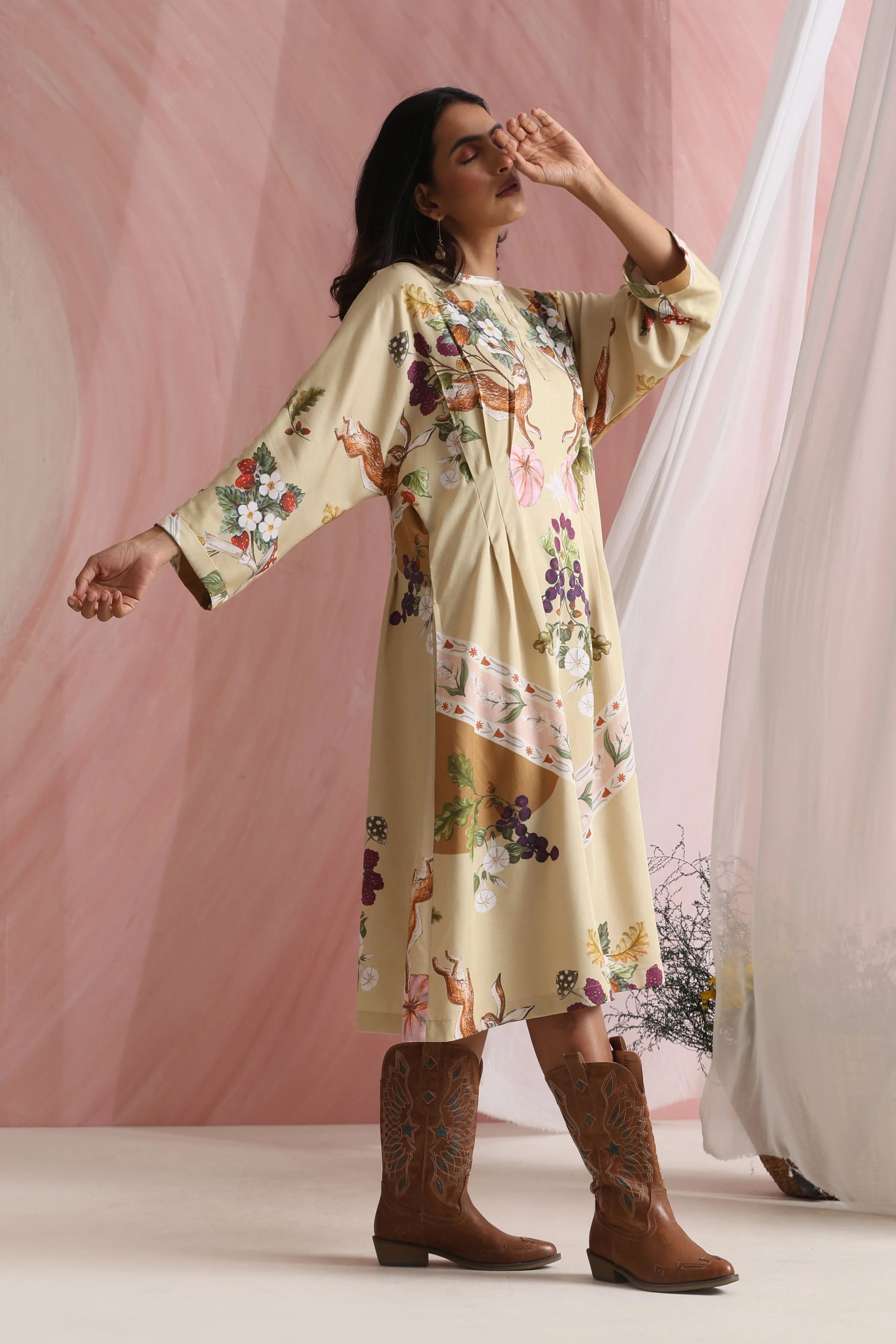 Twilight Pleat Dress