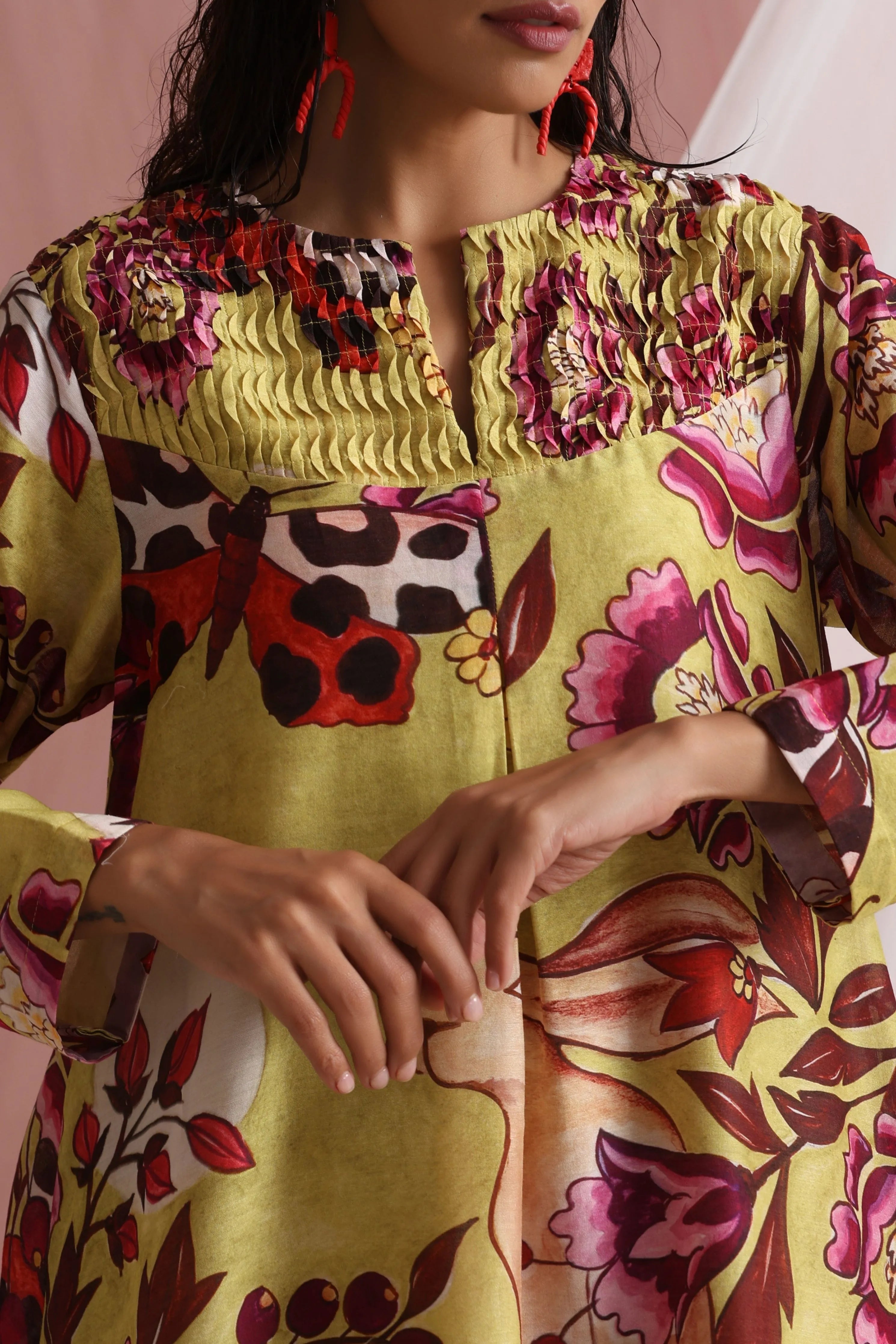 Cinder Chanderi Tunic Set