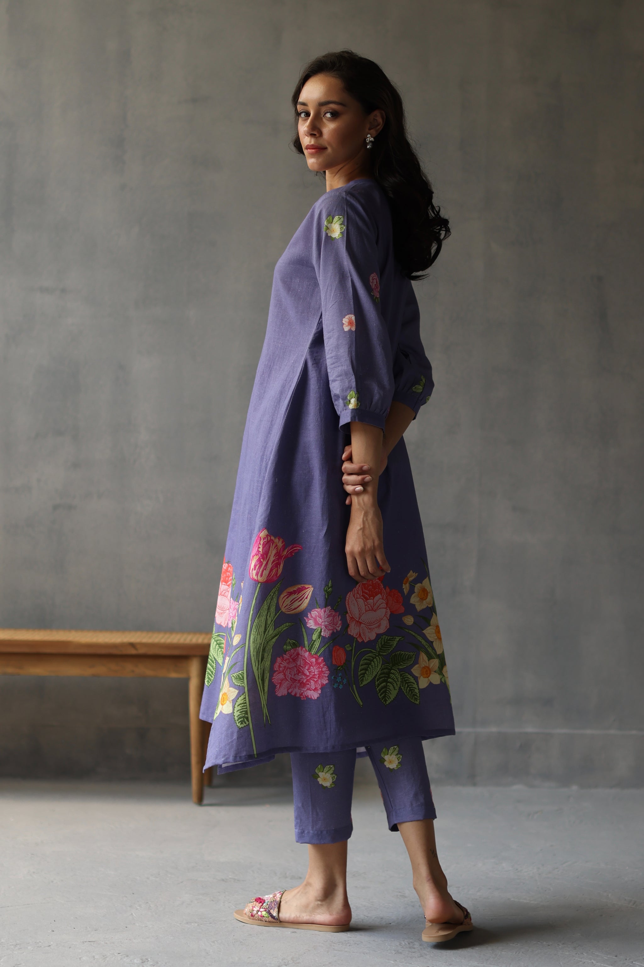 Water Lily Kurta Periwinkle