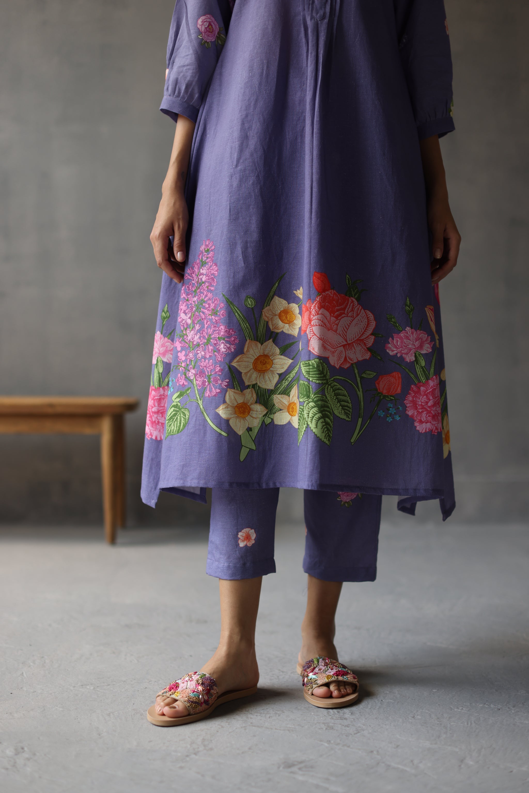 Water Lily Kurta Periwinkle