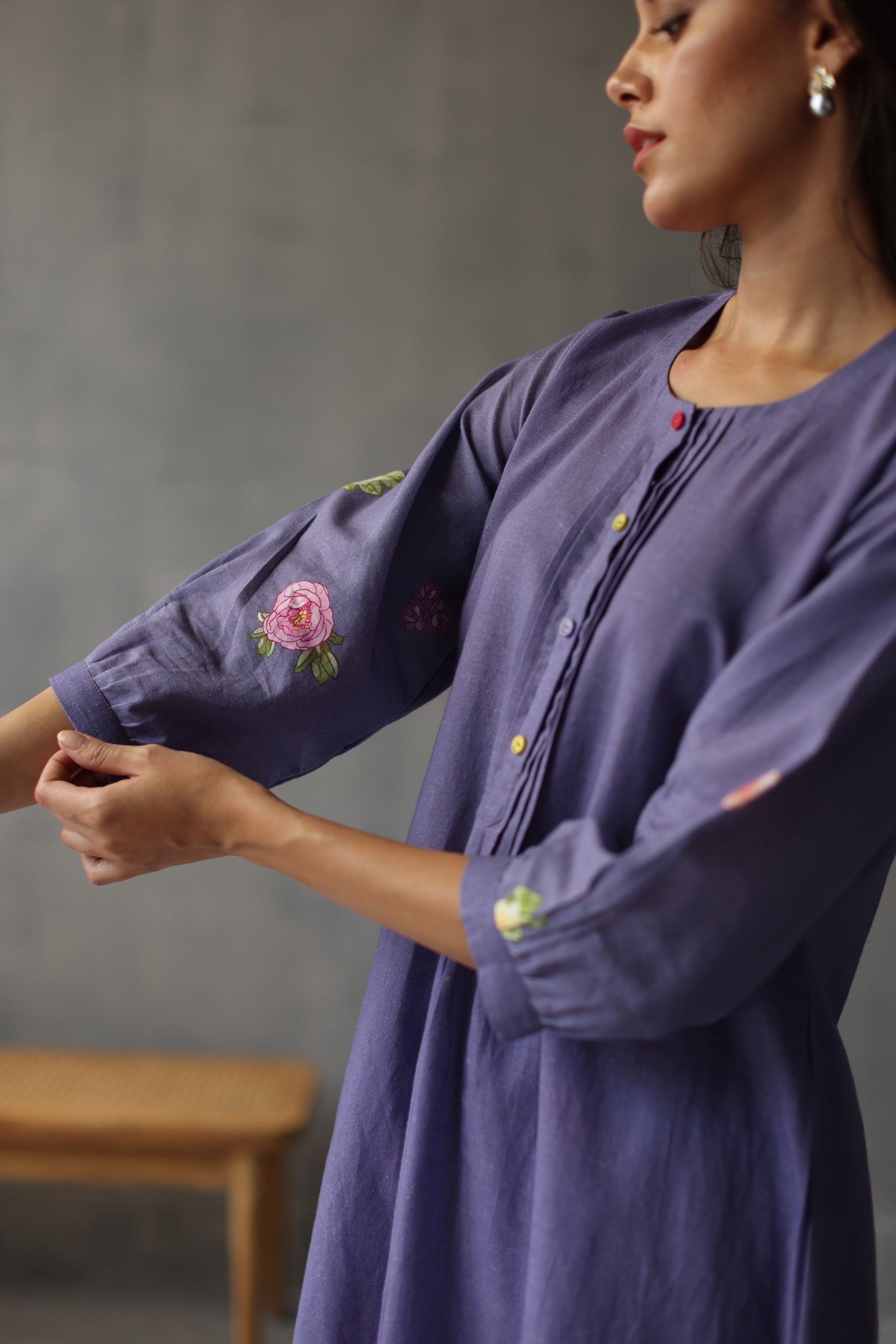 Water Lily Kurta Periwinkle