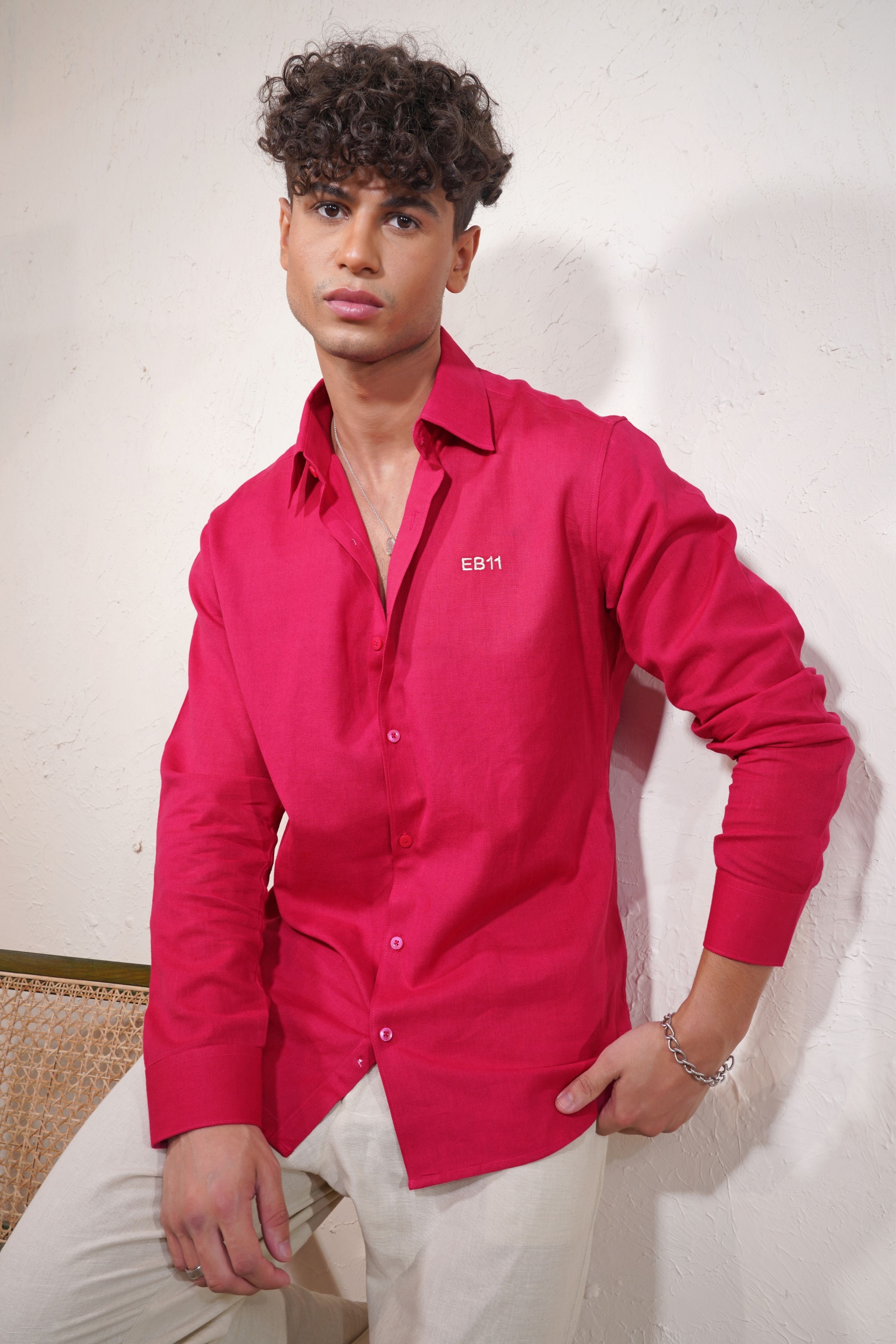 Watermellon Daiquiri Linen Shirt
