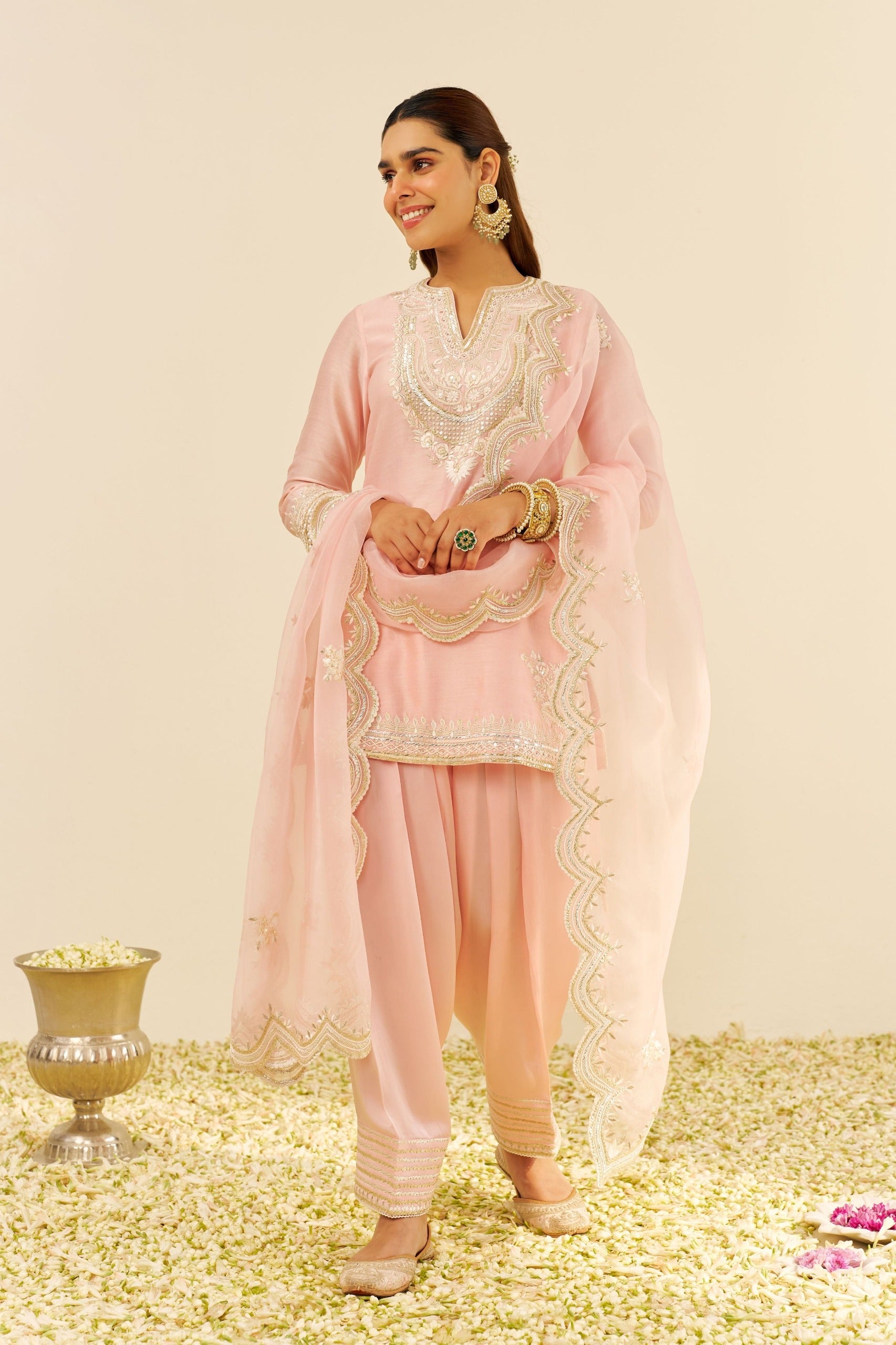 Sara Short Pink Kurta Set
