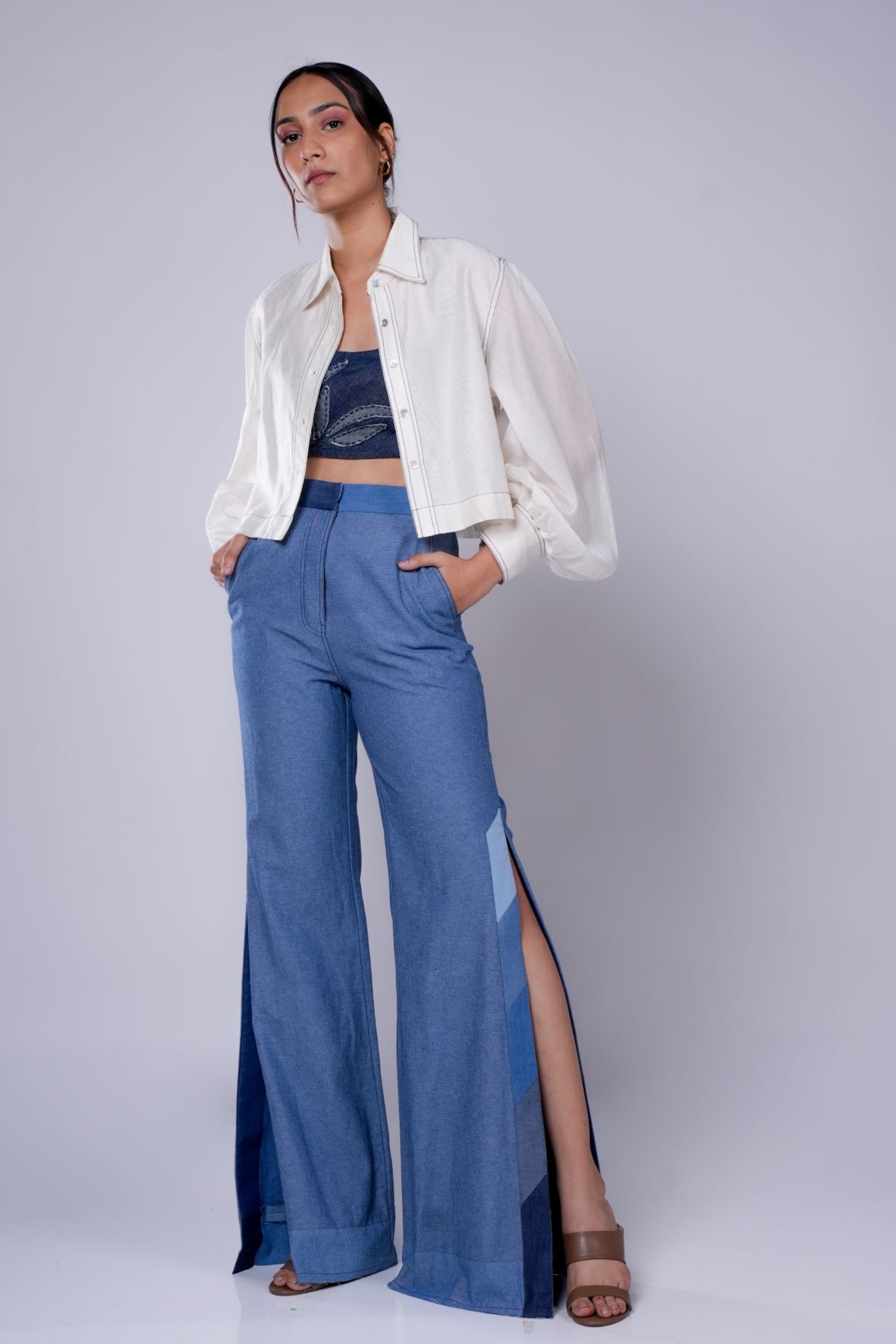 White Applique Co-Ord Set