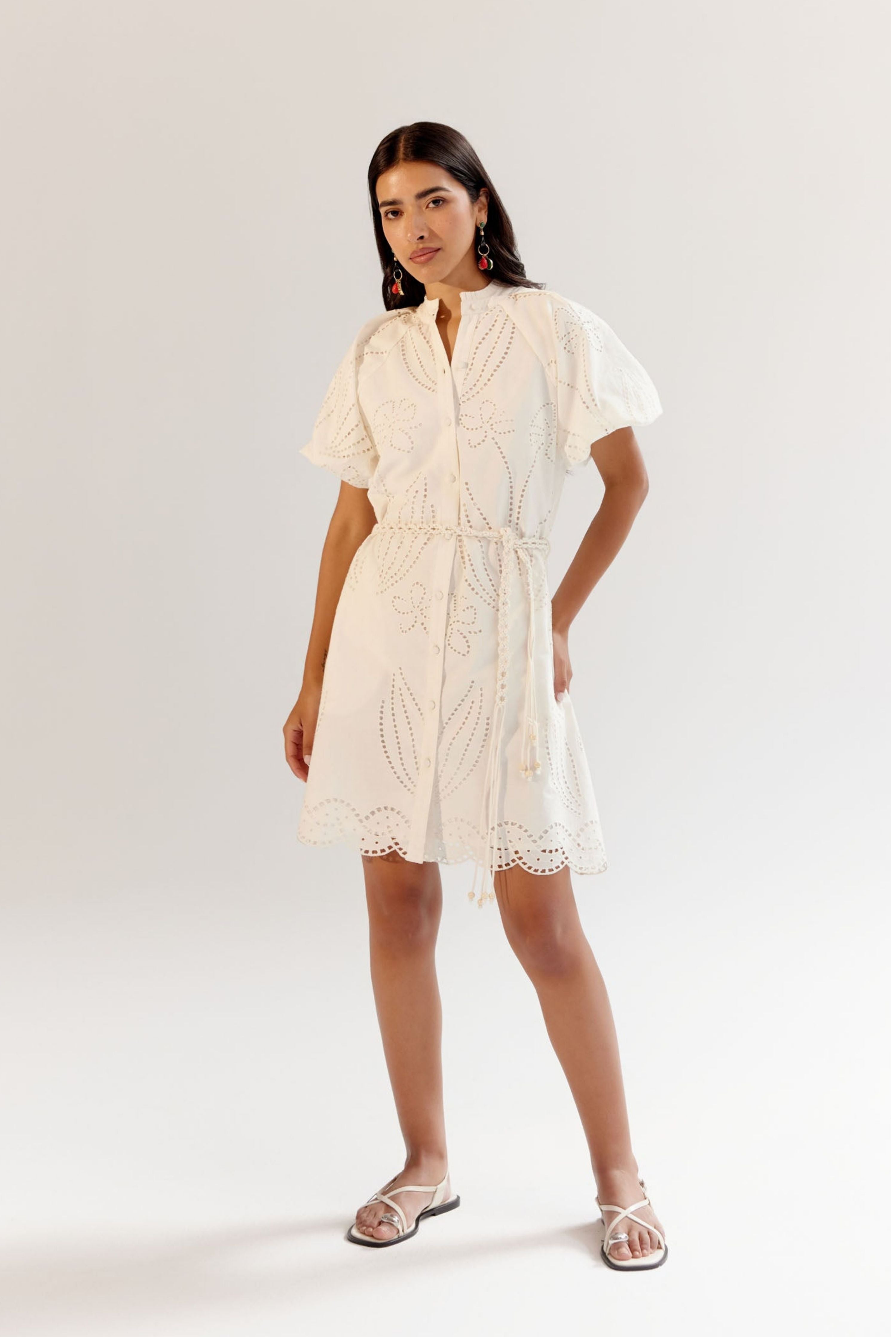 White Florence Mini Dress