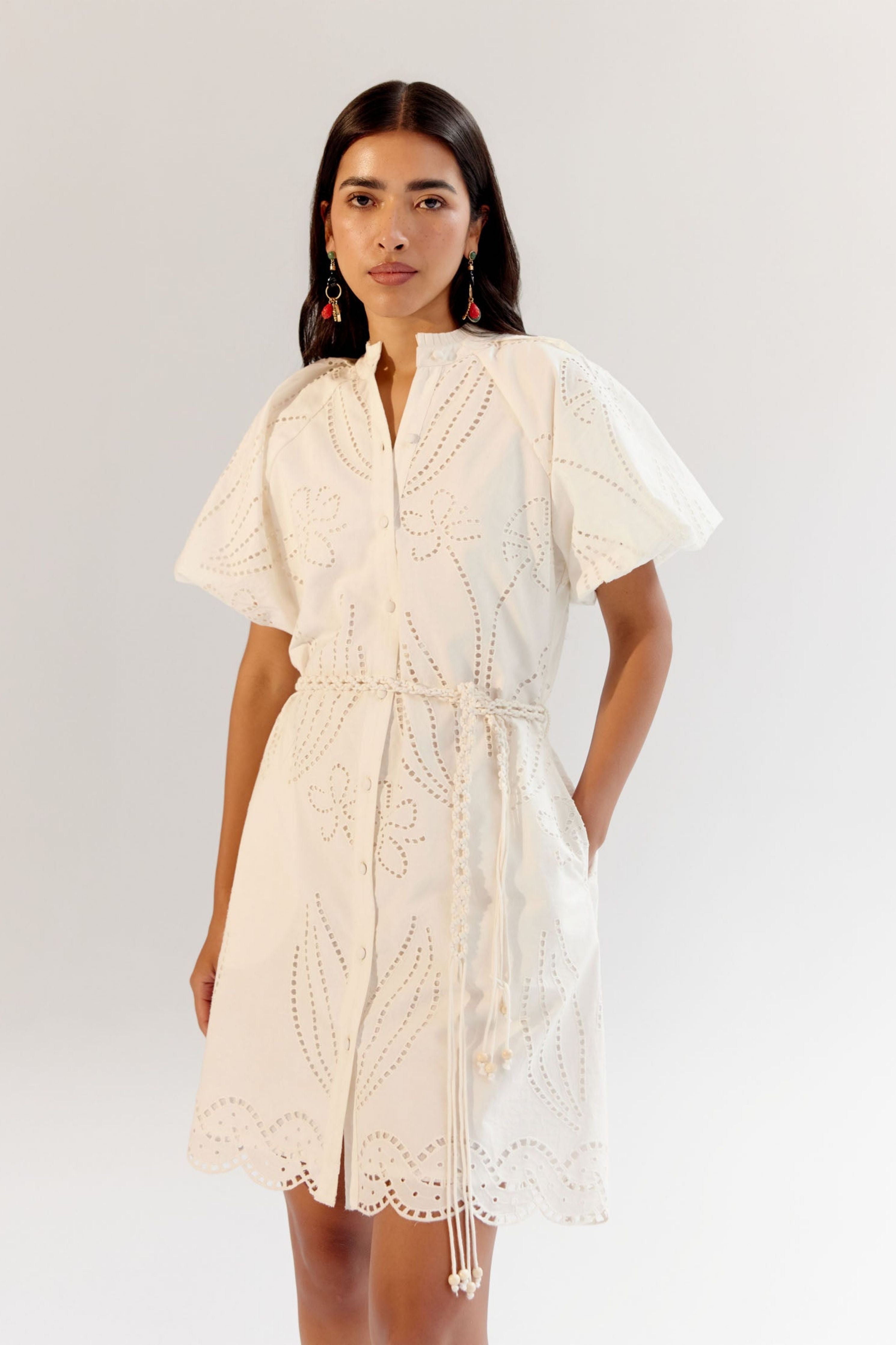 White Florence Mini Dress