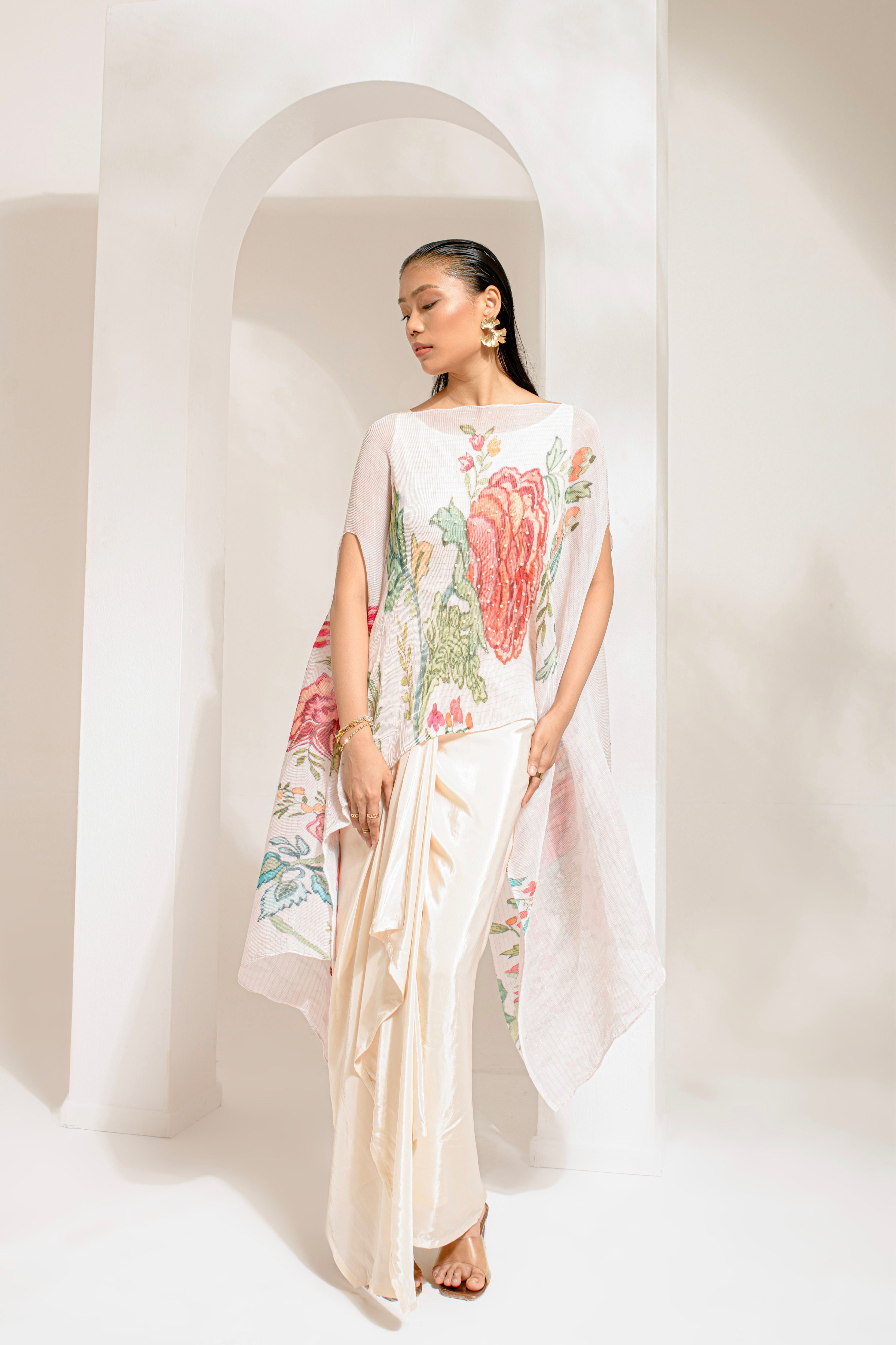 White Hp Kaftan & Dhoti